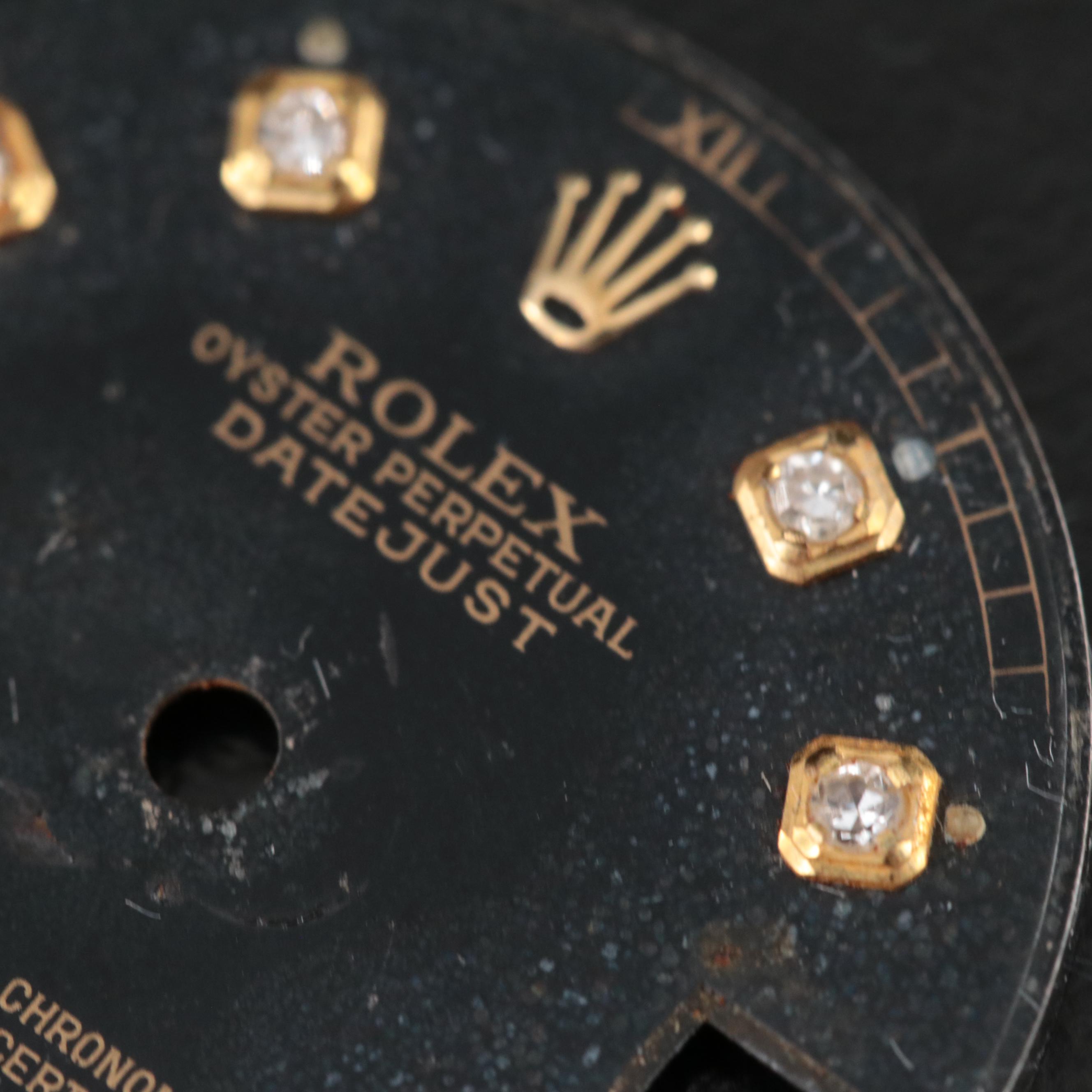 Four Rolex Dials and Unknown Watch Bezel