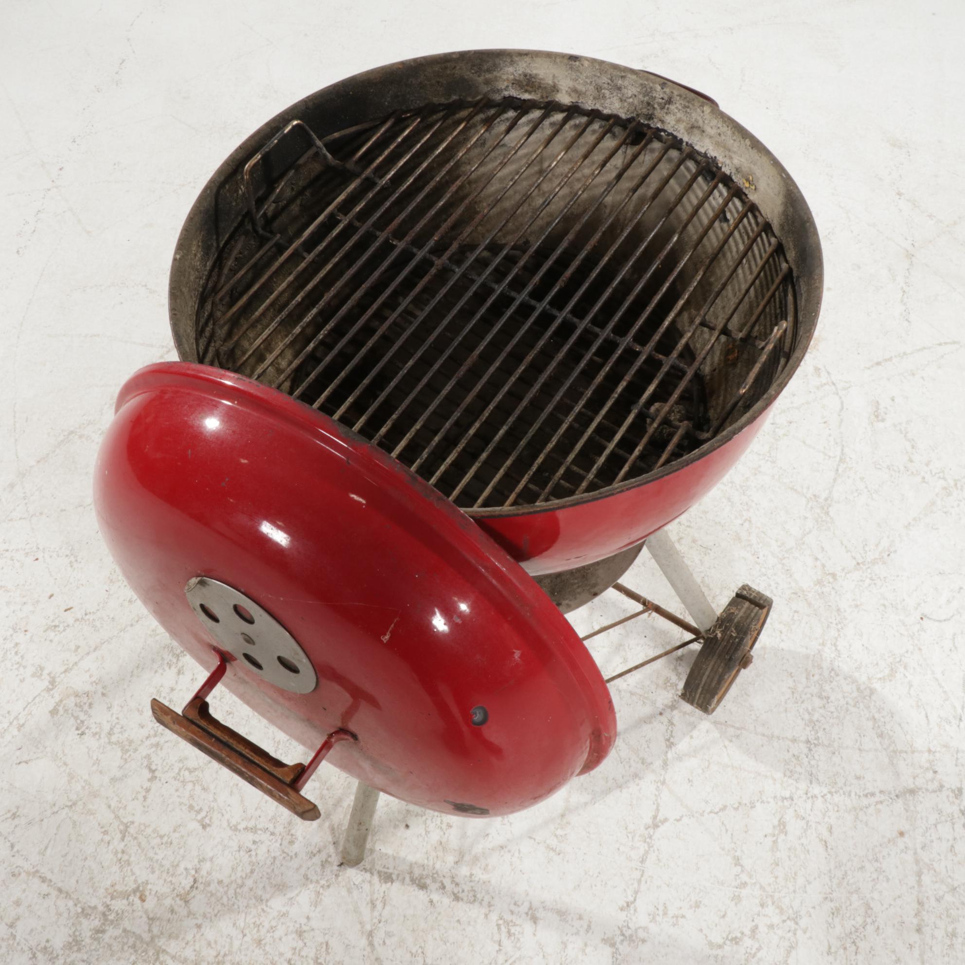 Weber Red Enameled "Bar-B-Q-Kettle" Charcoal Grill