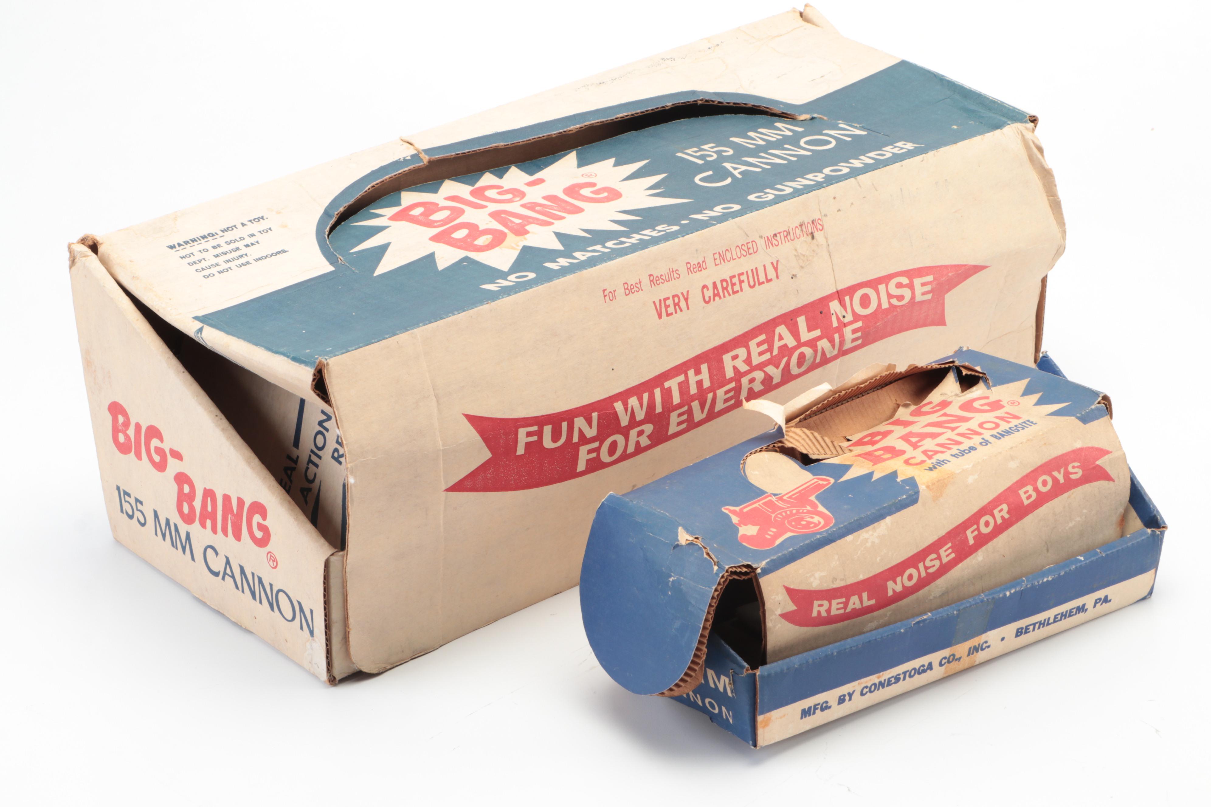 Big Bang 155mm and 60mm Cast Iron Miniature Model Cannons