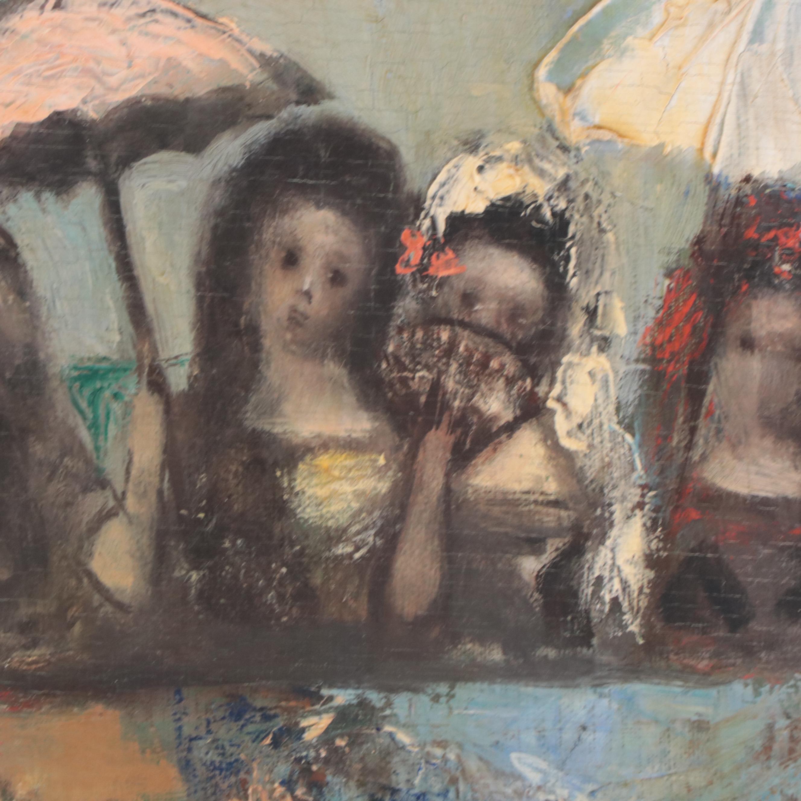 Sofia Morales Oil Painting "Ladies at a Bullfight"