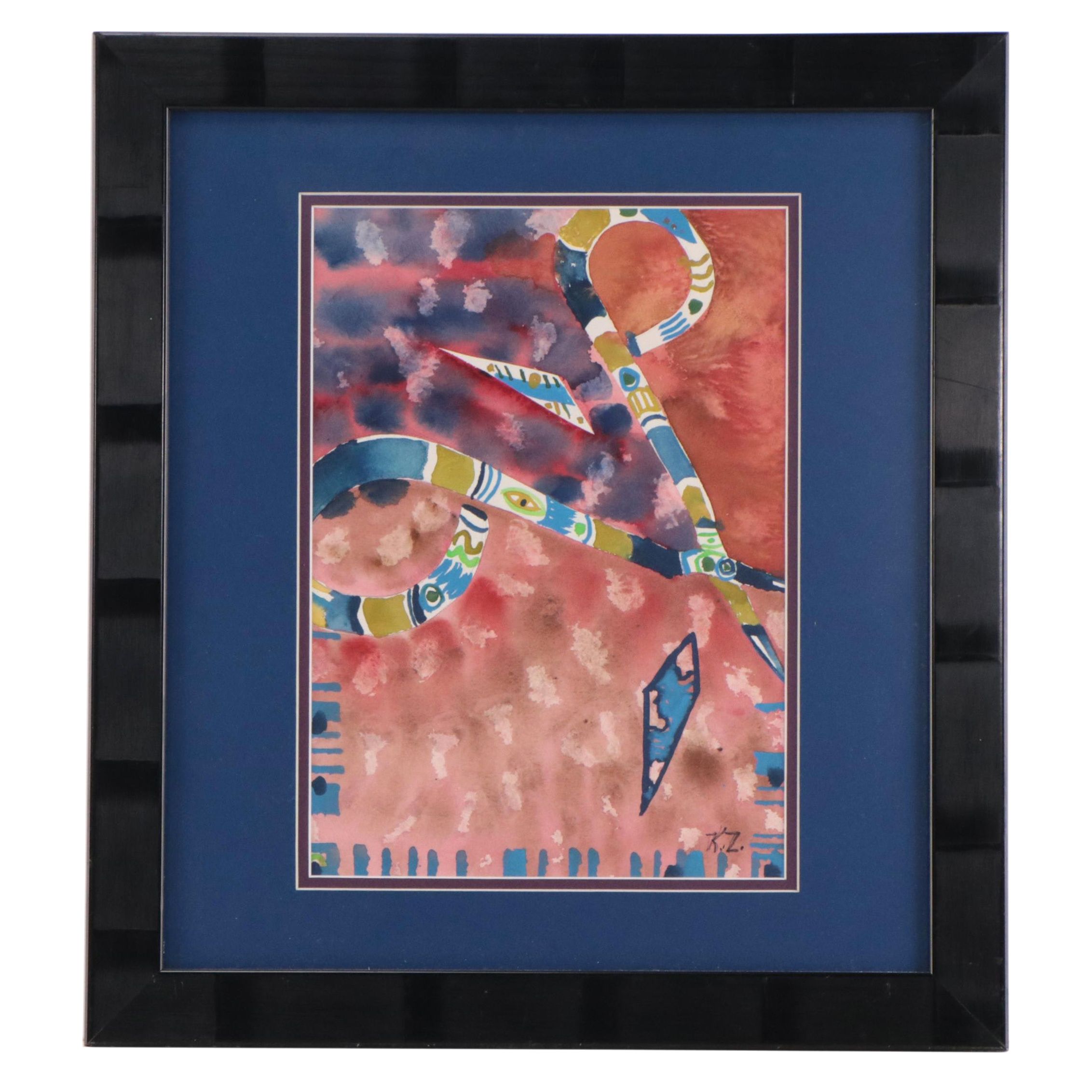 Kathleen Zimbicki Abstract Watercolor Painting