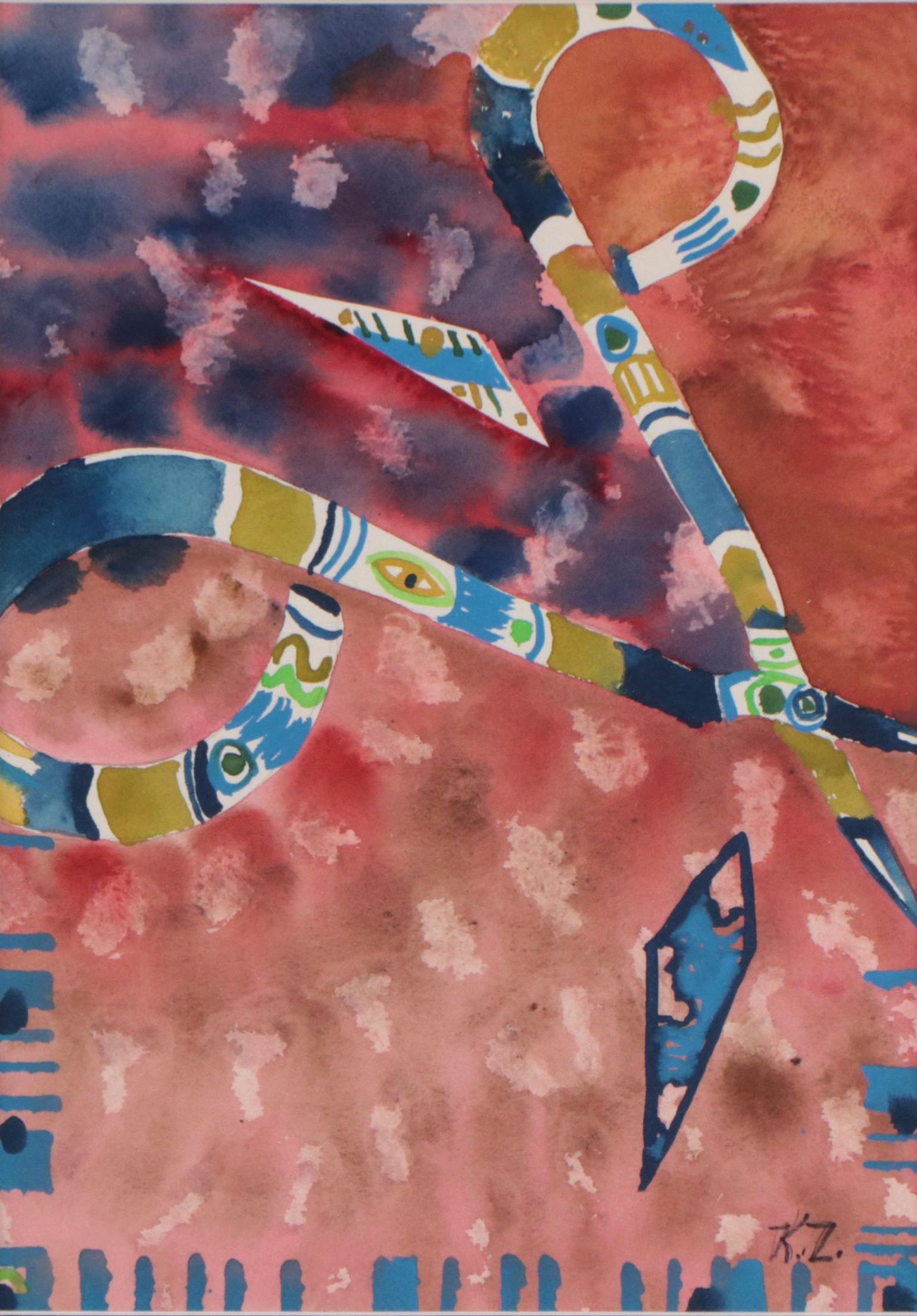 Kathleen Zimbicki Abstract Watercolor Painting