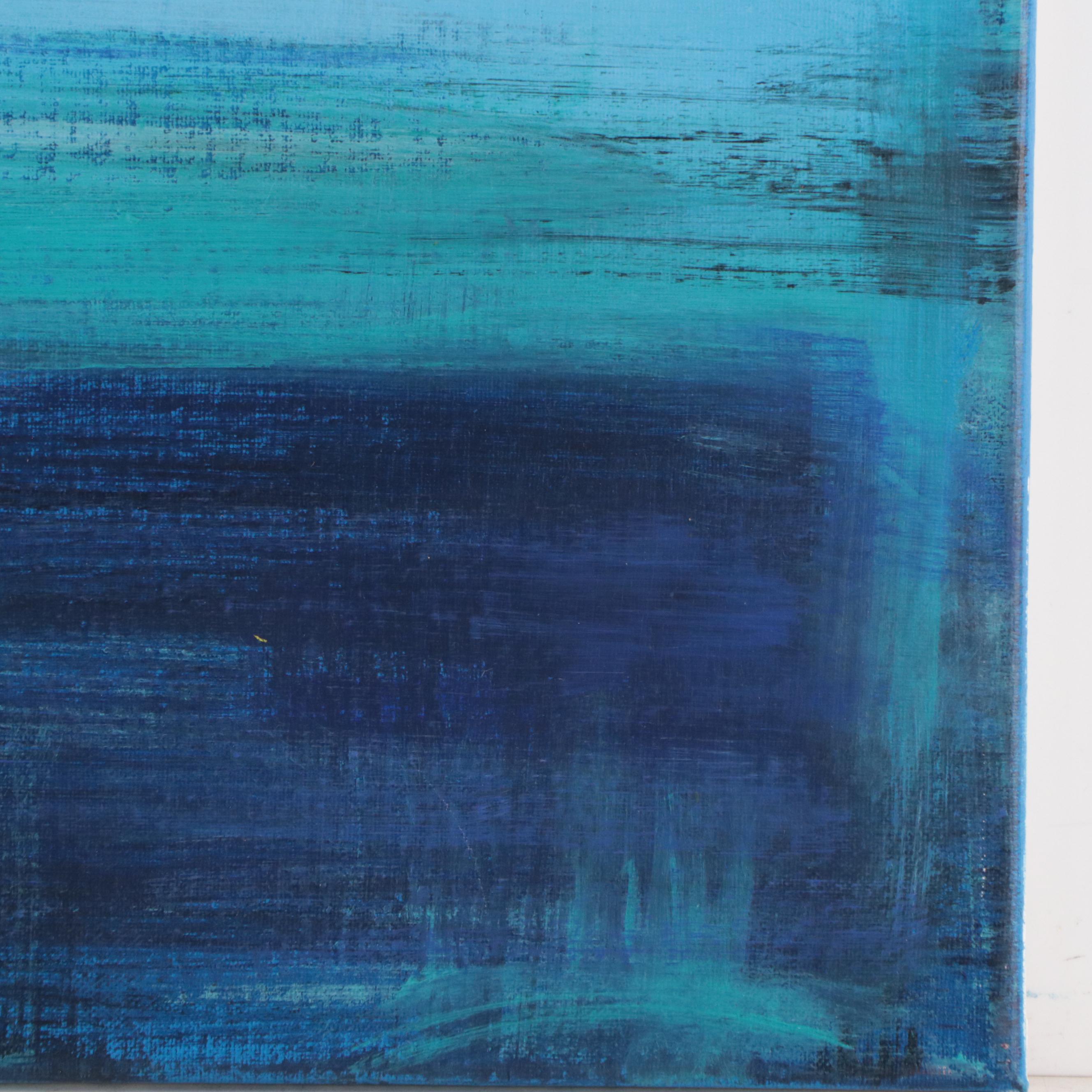 Deborah Bigeleisen Acrylic Painting "Rothko Blue," 2022