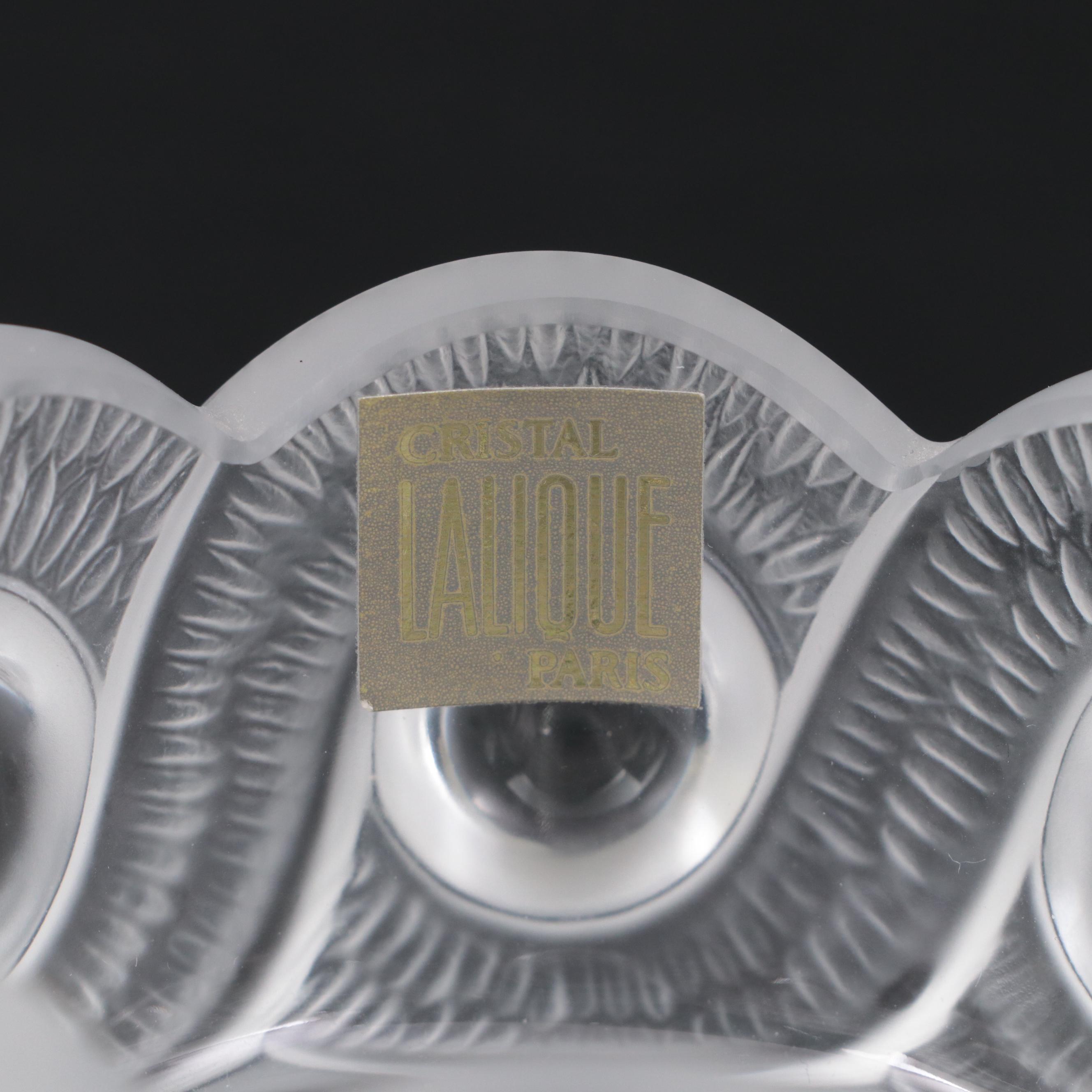 Lalique "Gao" Frosted Crystal Ashtray