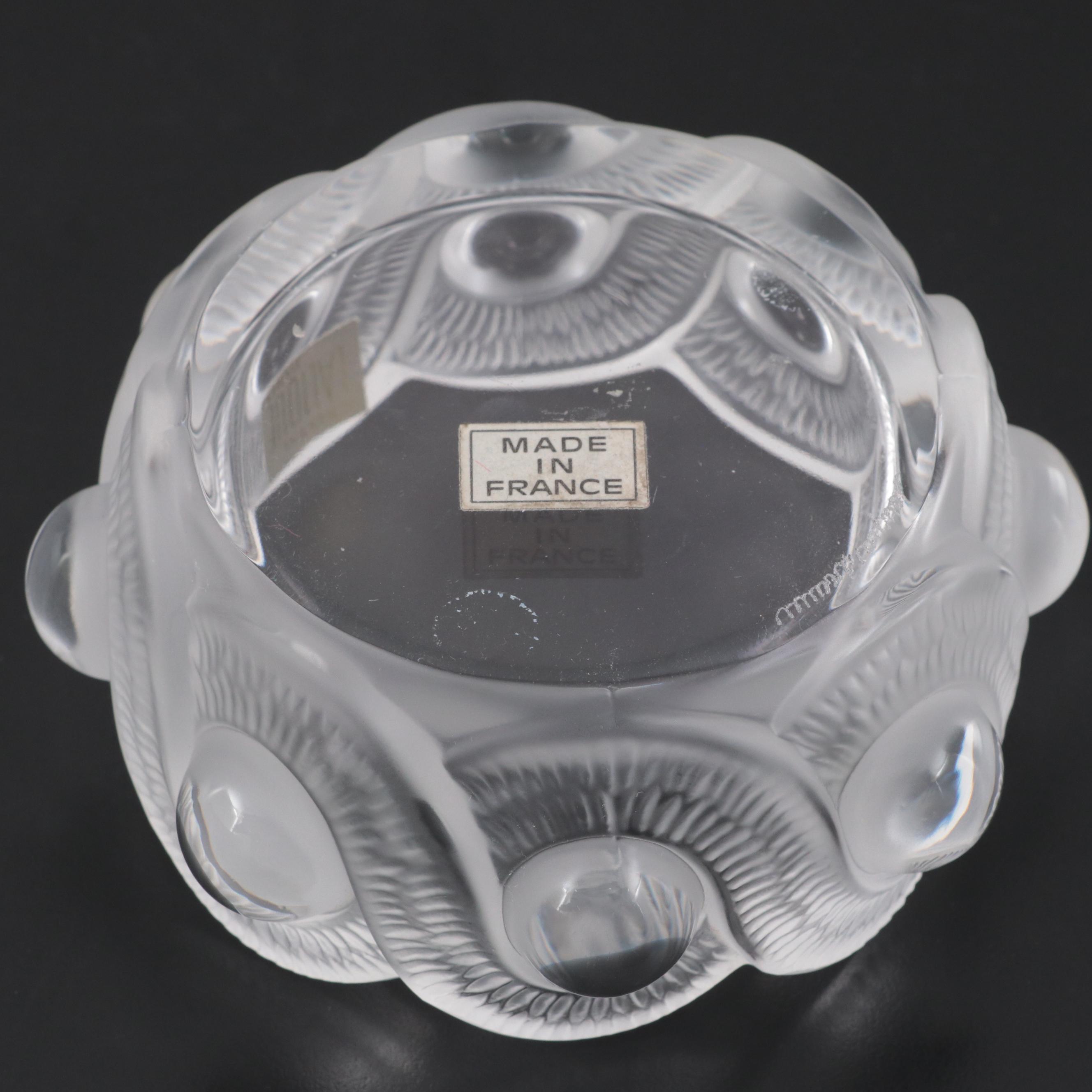 Lalique "Gao" Frosted Crystal Ashtray