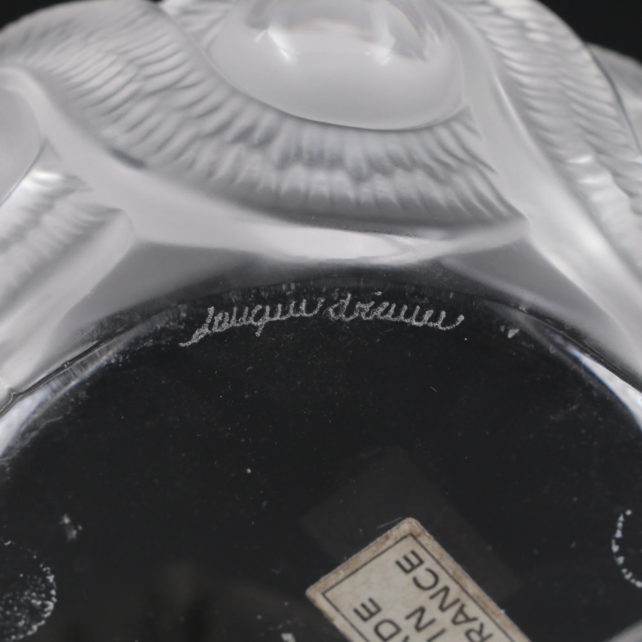 Lalique "Gao" Frosted Crystal Ashtray