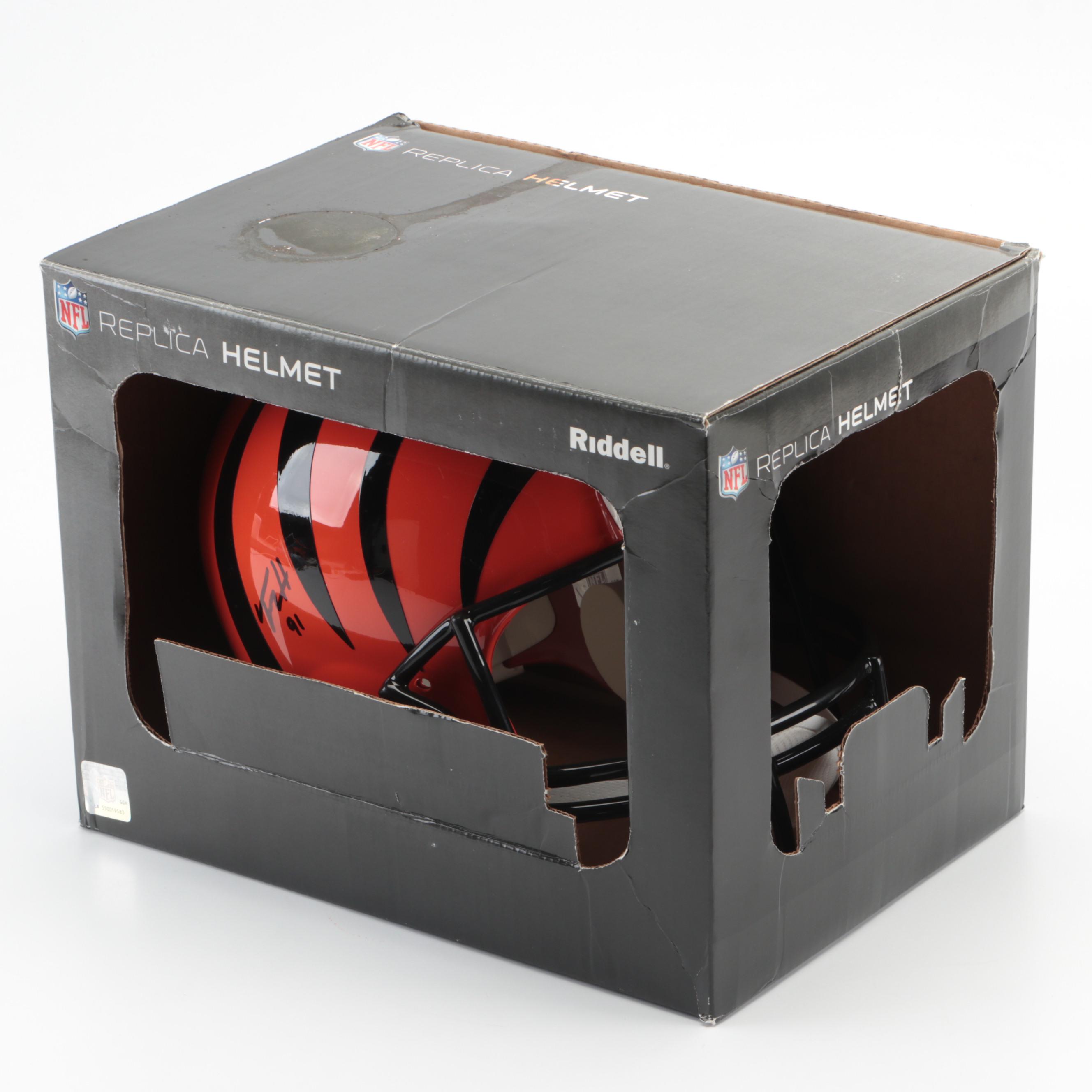 Trey Hendrickson Signed Cincinnati Bengals Full Size Riddell Replica Helmet