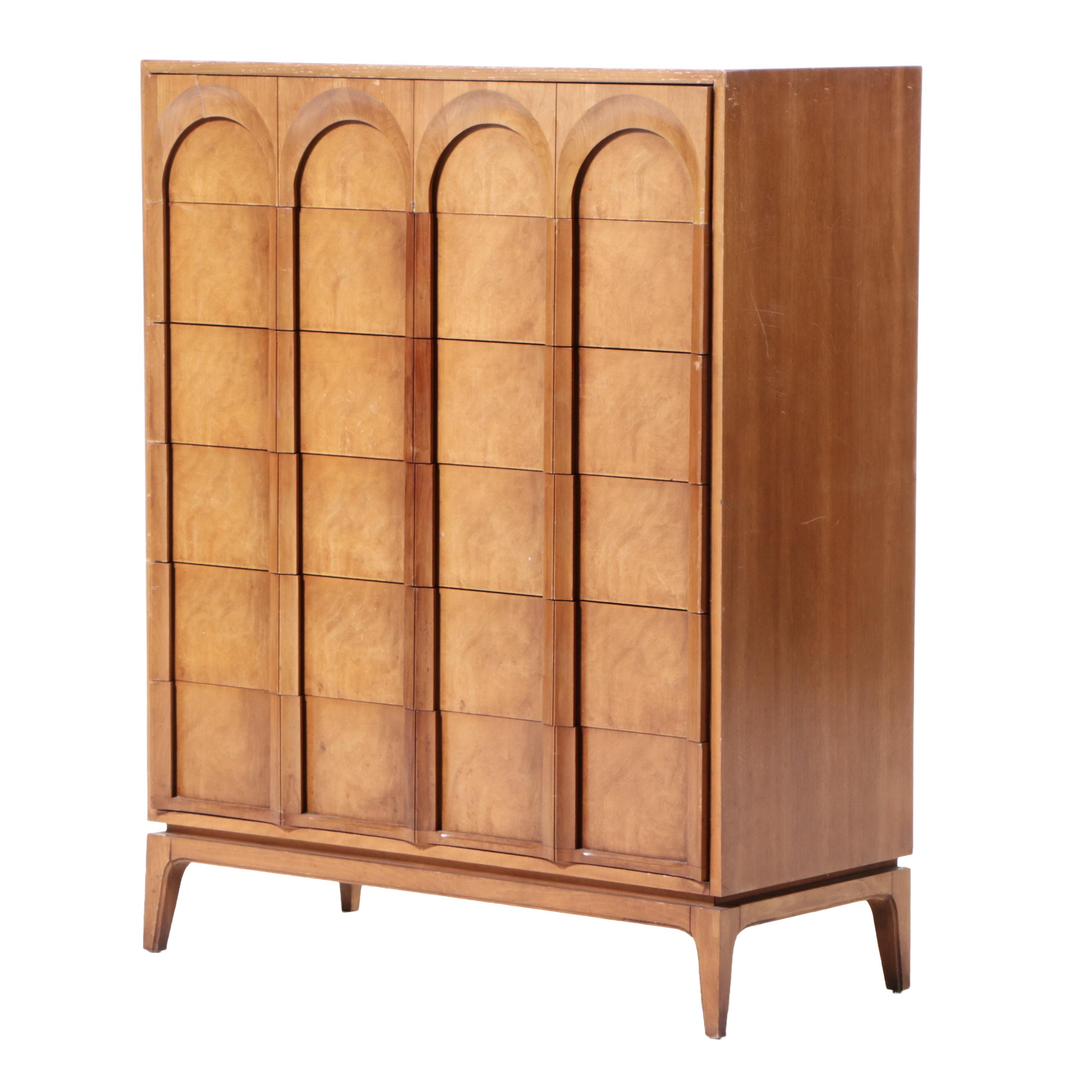 Thomasville Mid Century Modern Walnut Chest of Drawers