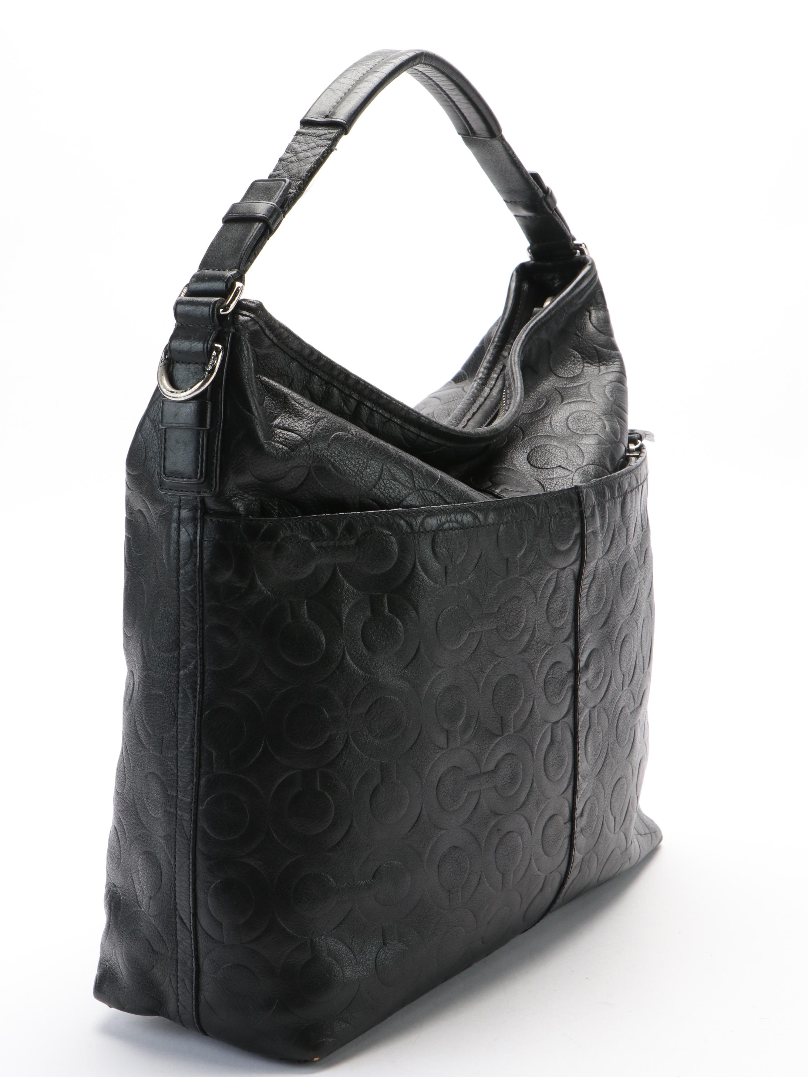 Coach Embossed Leather Tote Bag