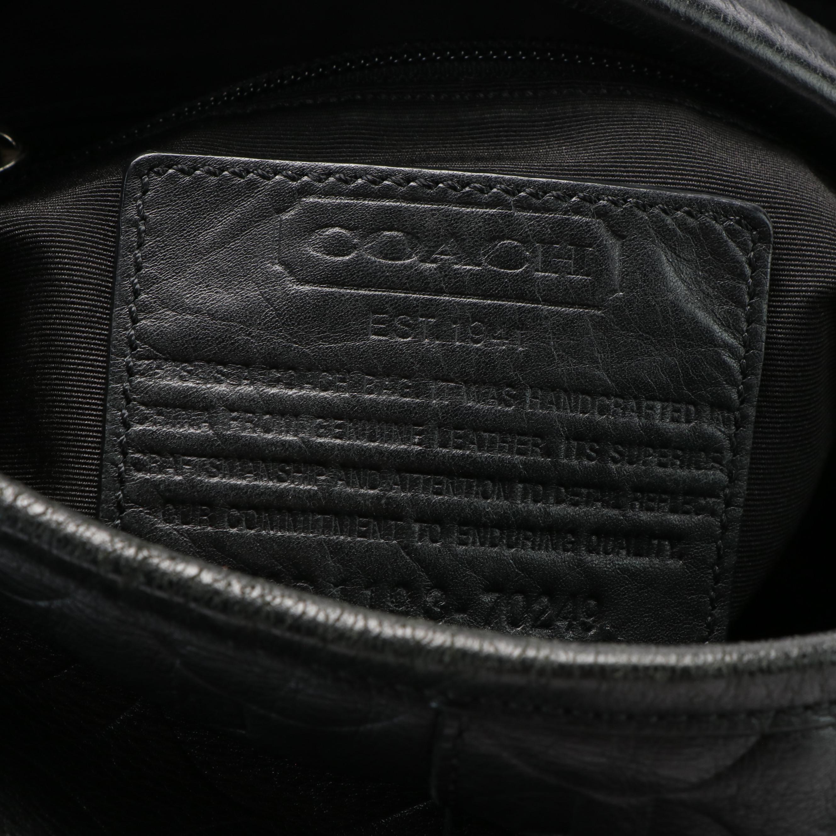 Coach Embossed Leather Tote Bag