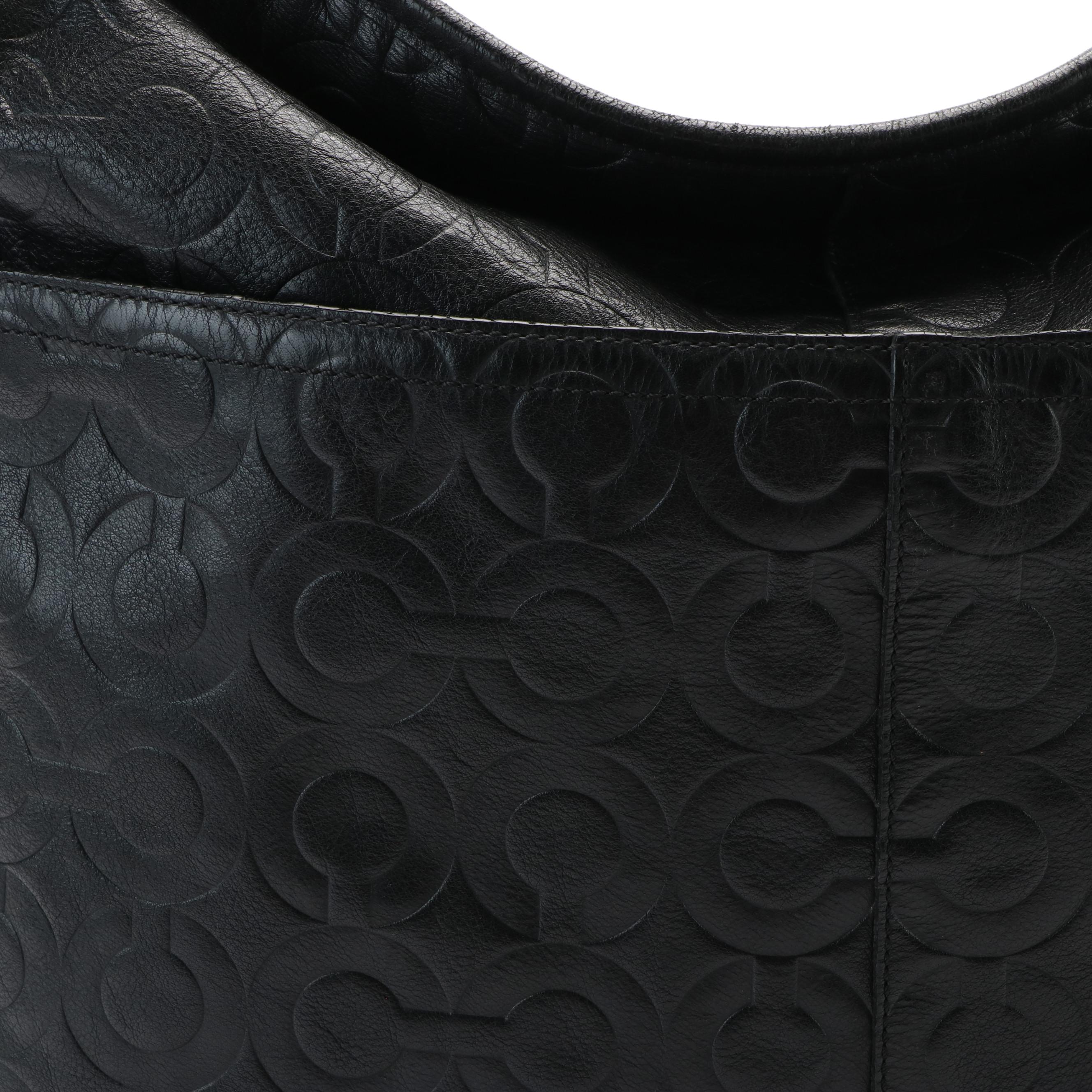 Coach Embossed Leather Tote Bag