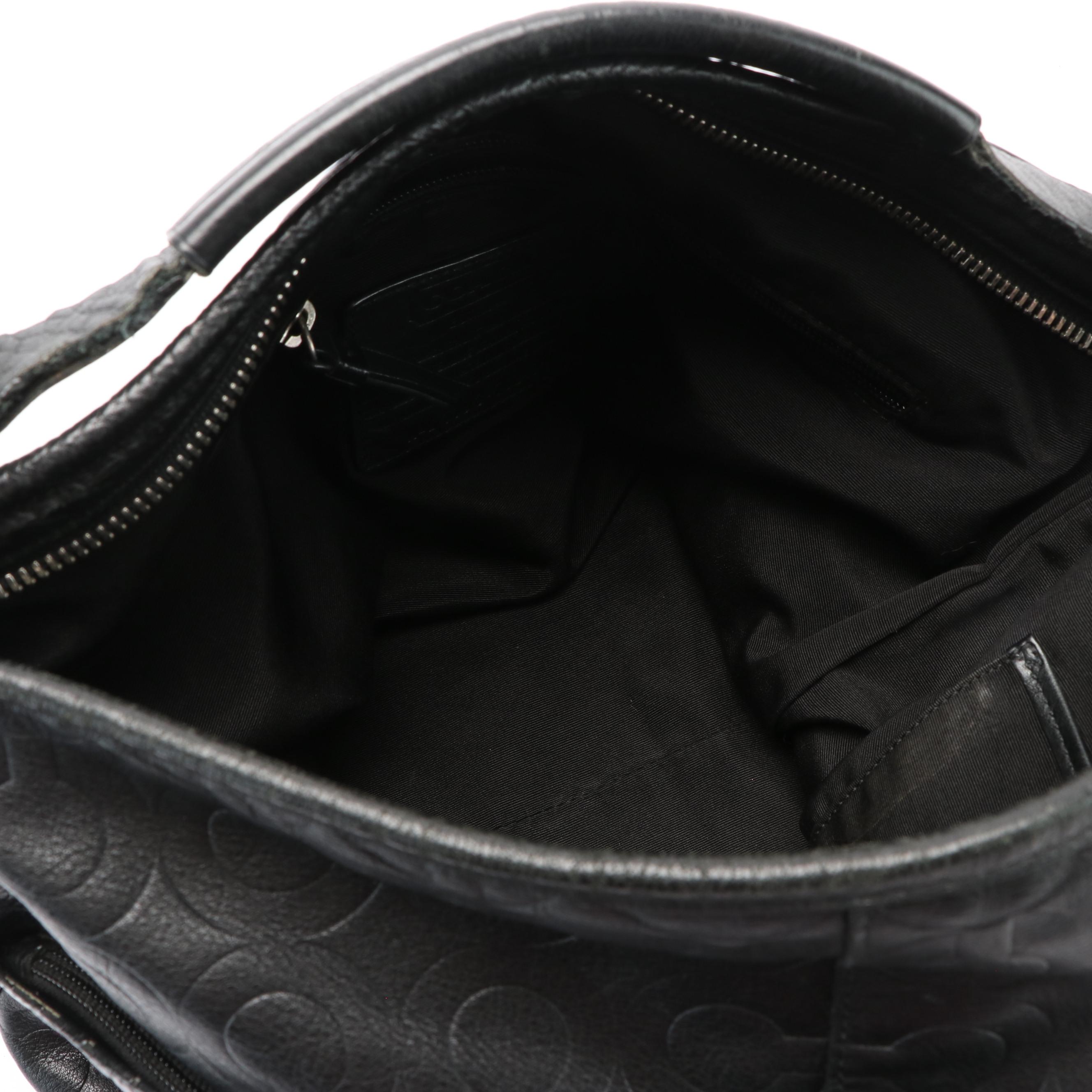 Coach Embossed Leather Tote Bag