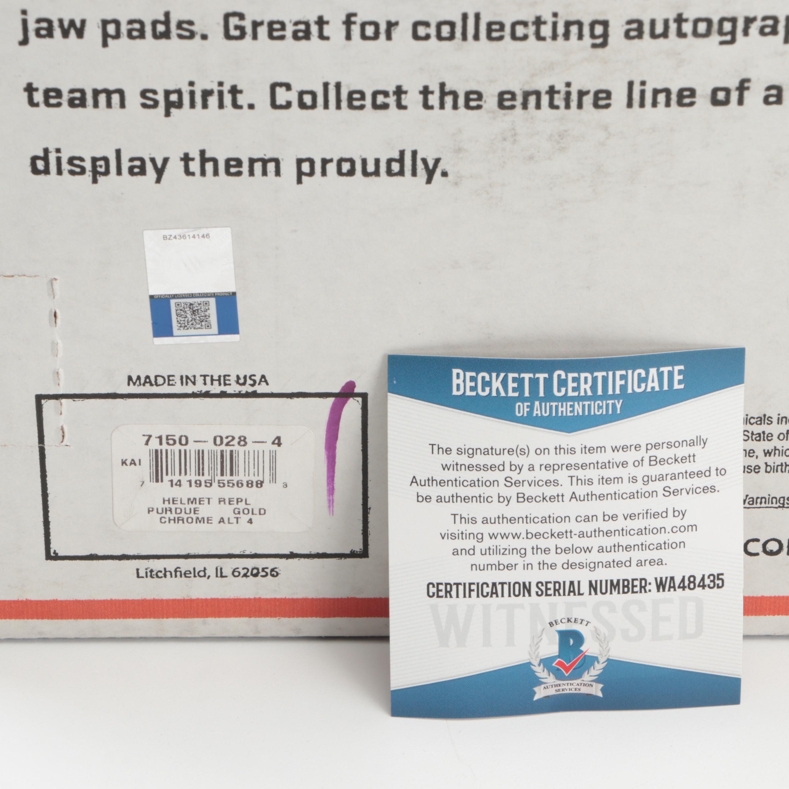 Drew Brees Signed Purdue University Full Size Schutt Replica Helmet