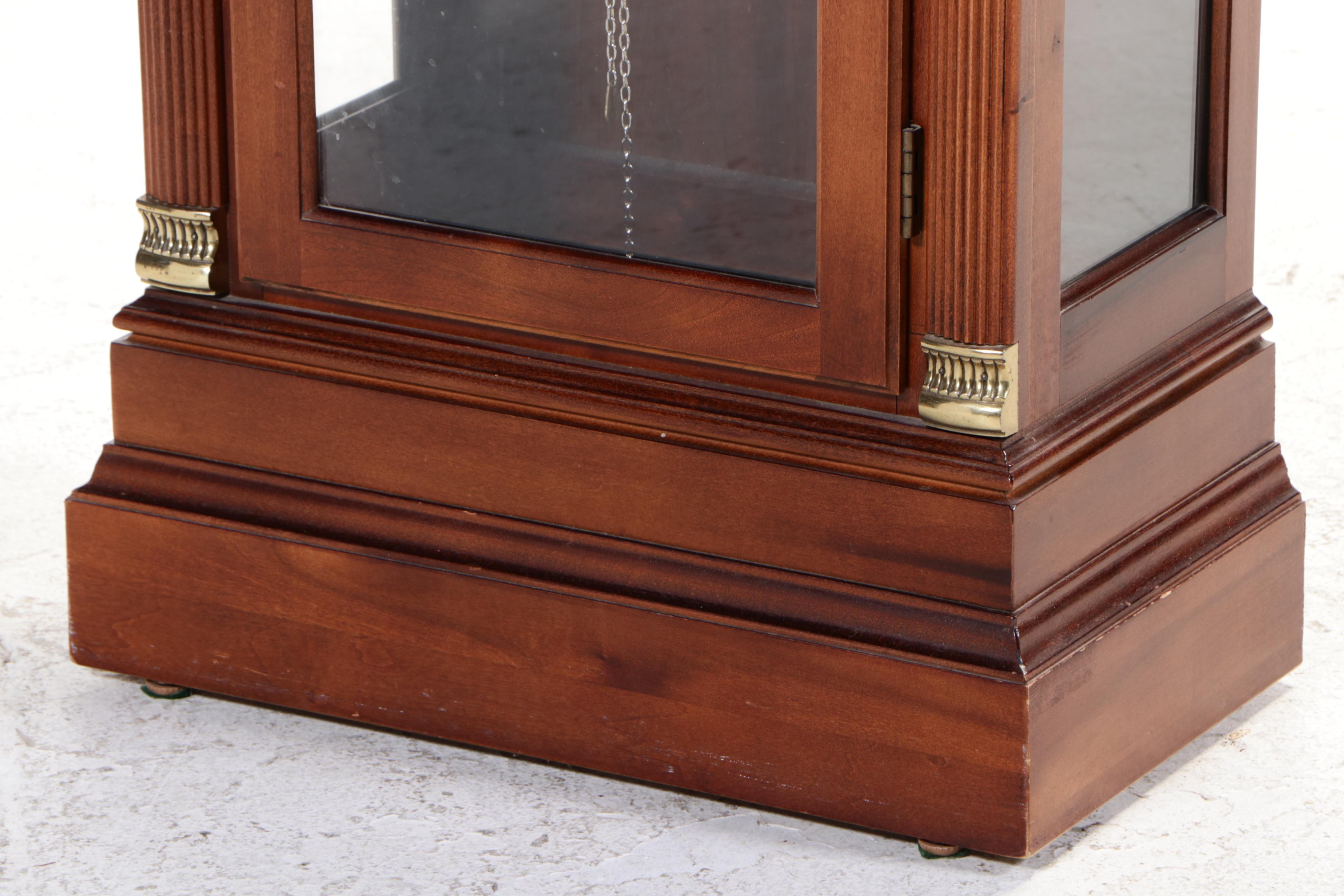 Ridgeway Cherry Case Grandfather Clock with Moon Phase Dial