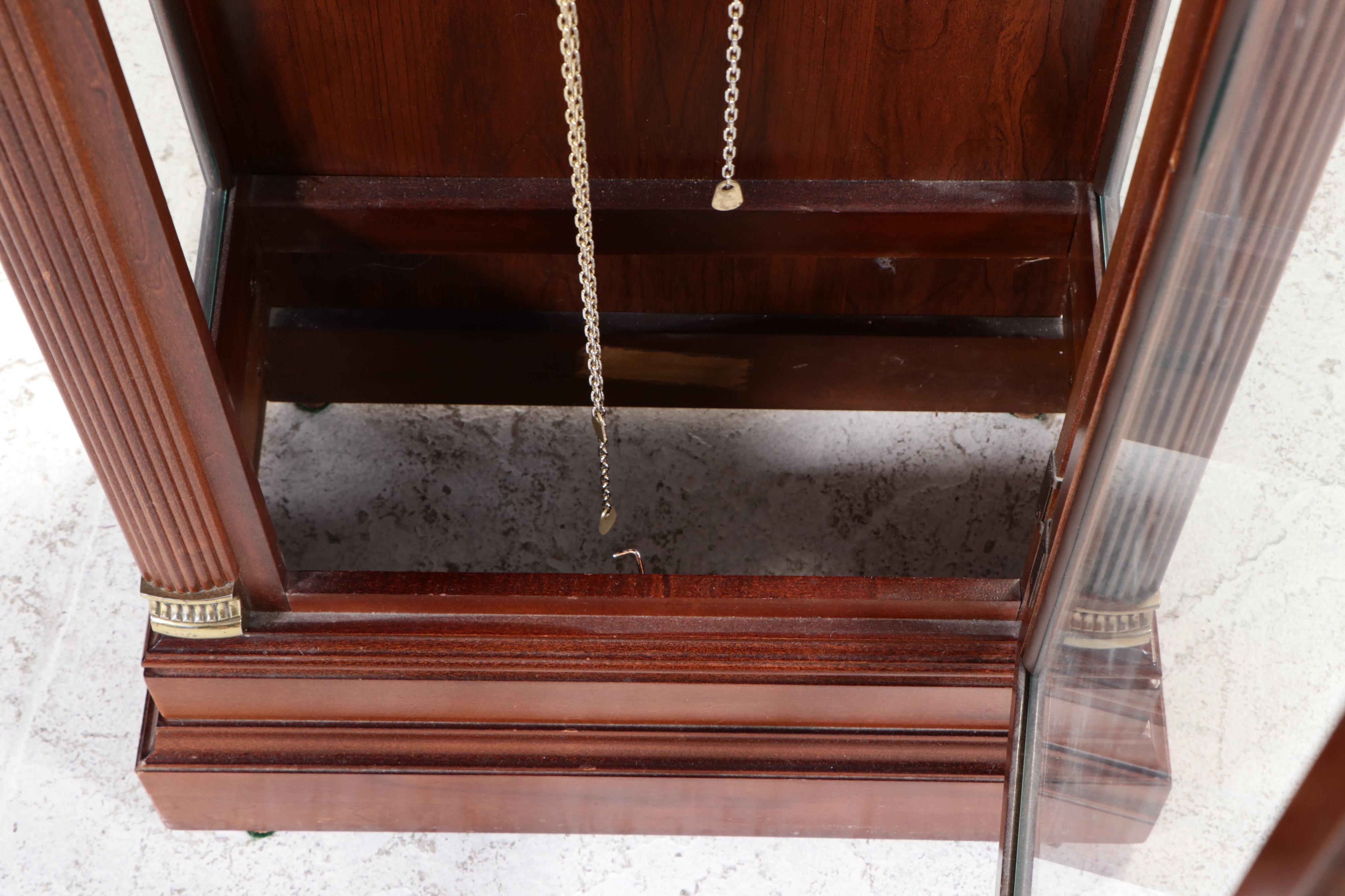 Ridgeway Cherry Case Grandfather Clock with Moon Phase Dial