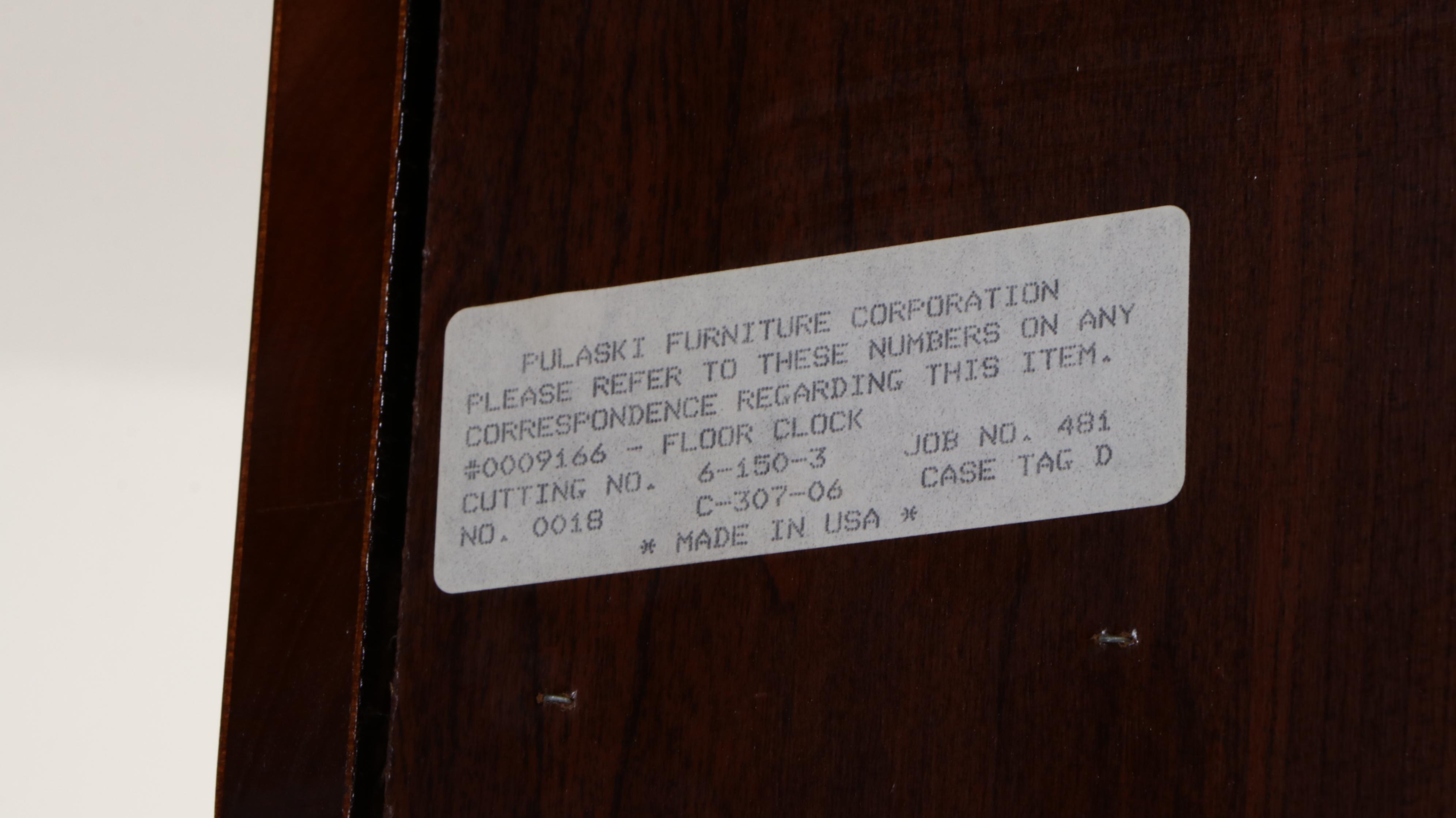 Ridgeway Cherry Case Grandfather Clock with Moon Phase Dial