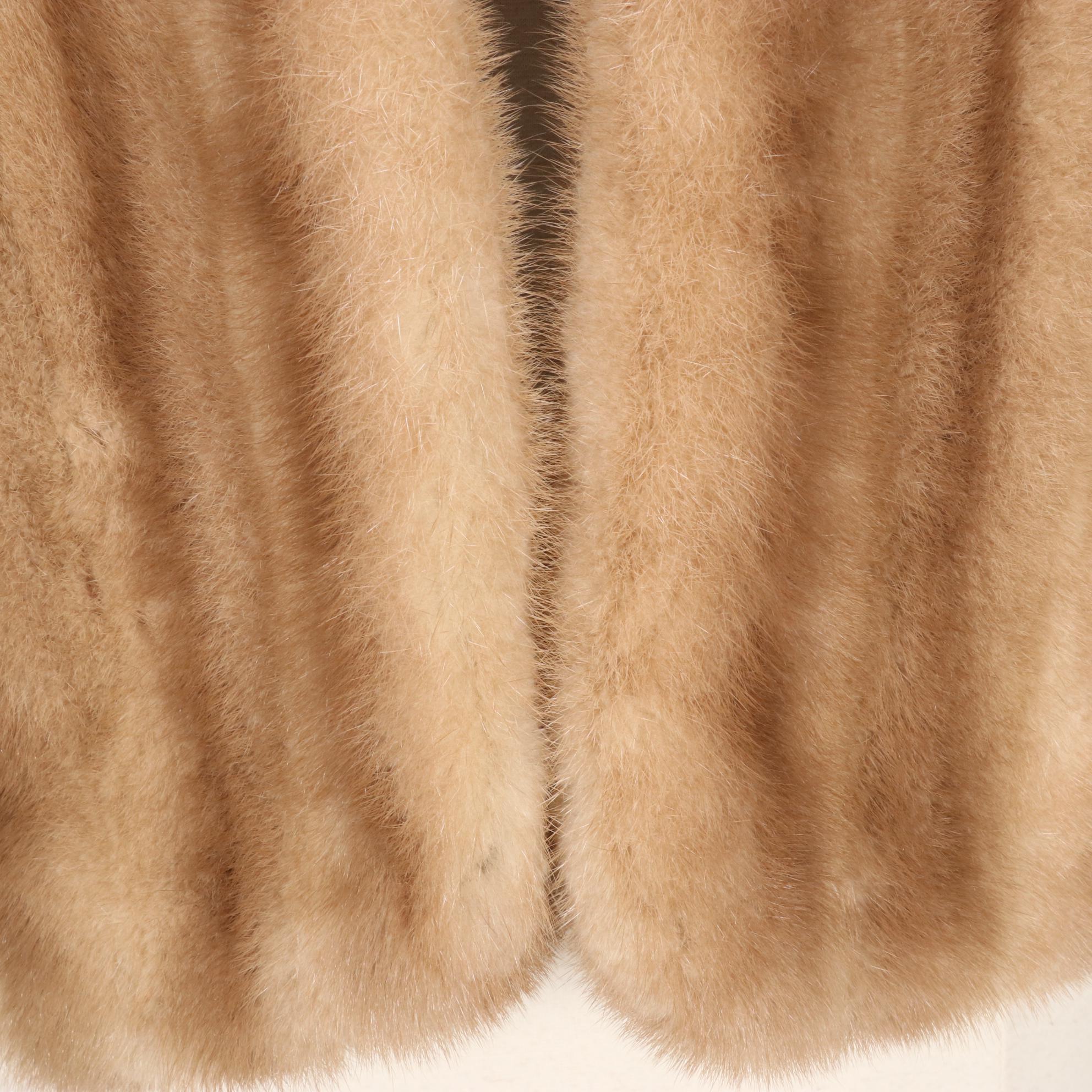 Alaskan Mink Fur Stole in Ash Blonde, Mid to Late 20th Century