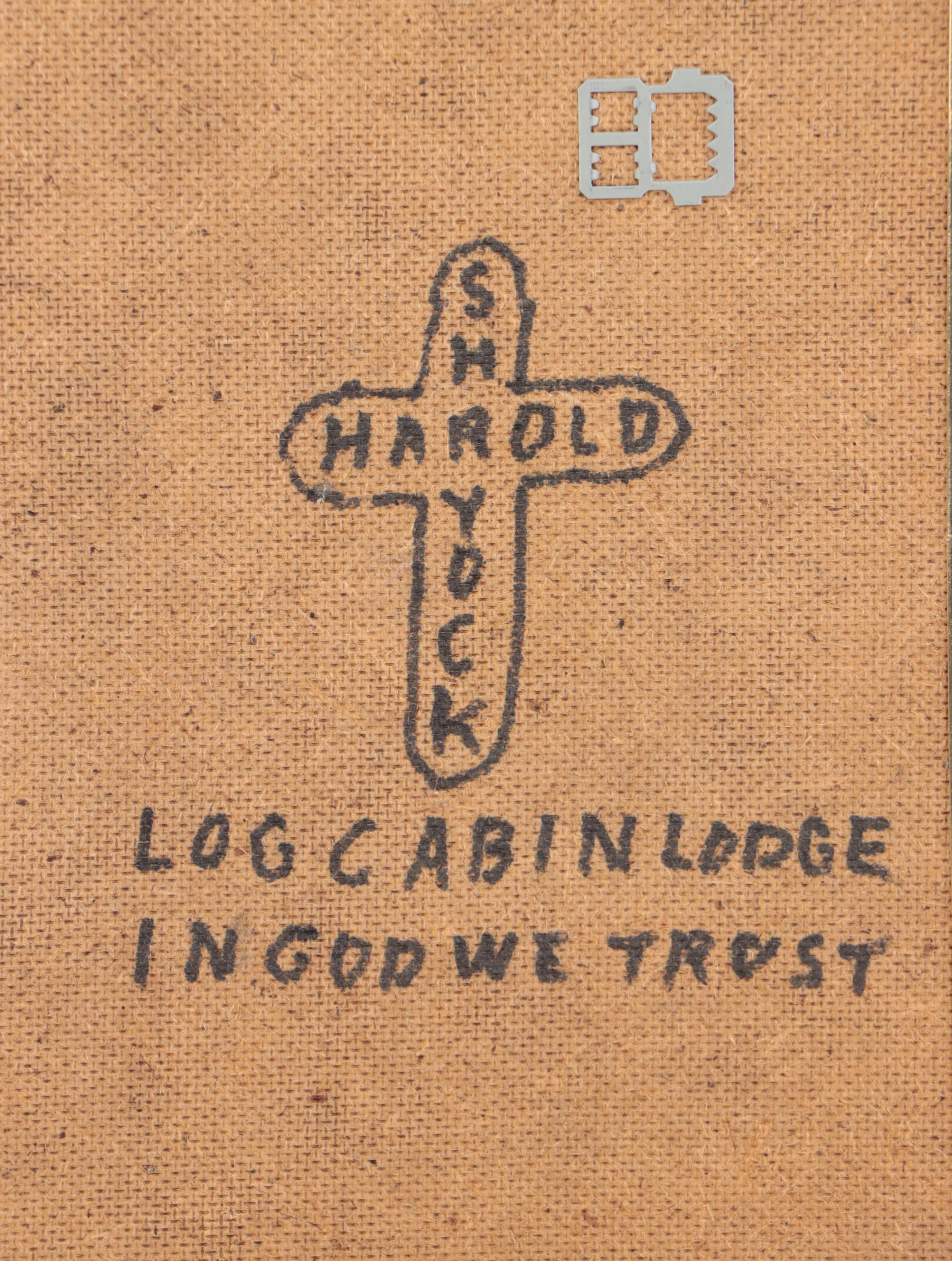 Harold Shryock Outsider Art Winter Landscape Acrylic Painting