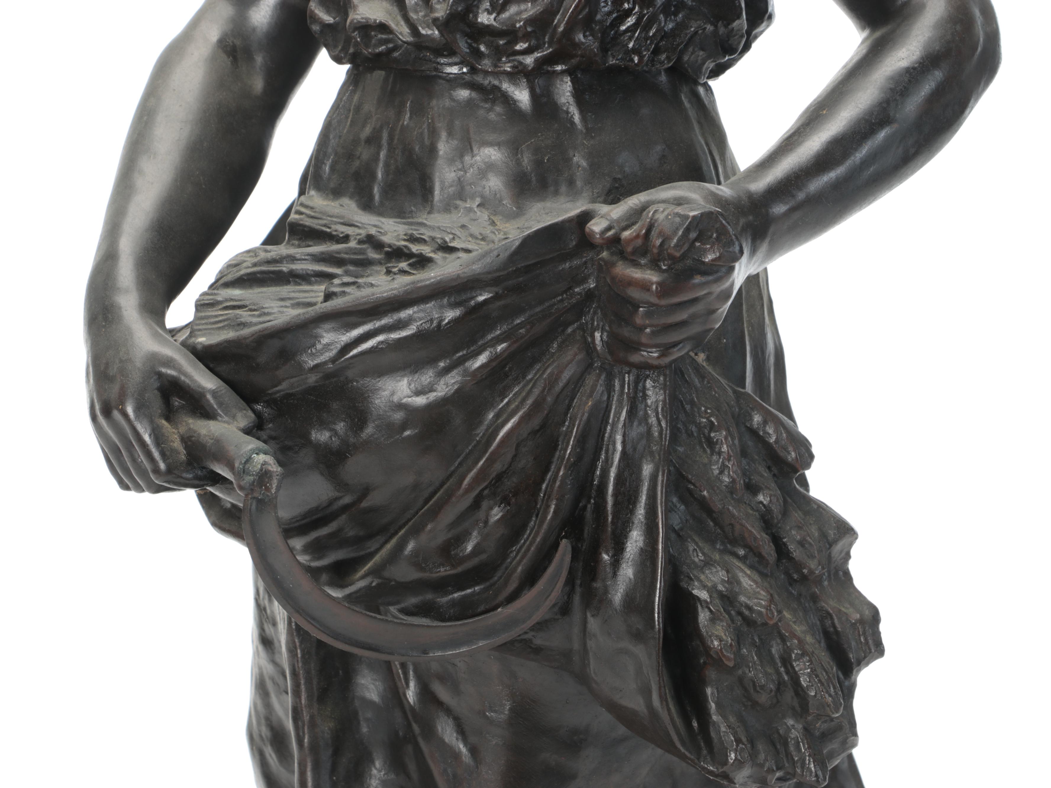 Ruffony Bronze Sculpture of a Harvester