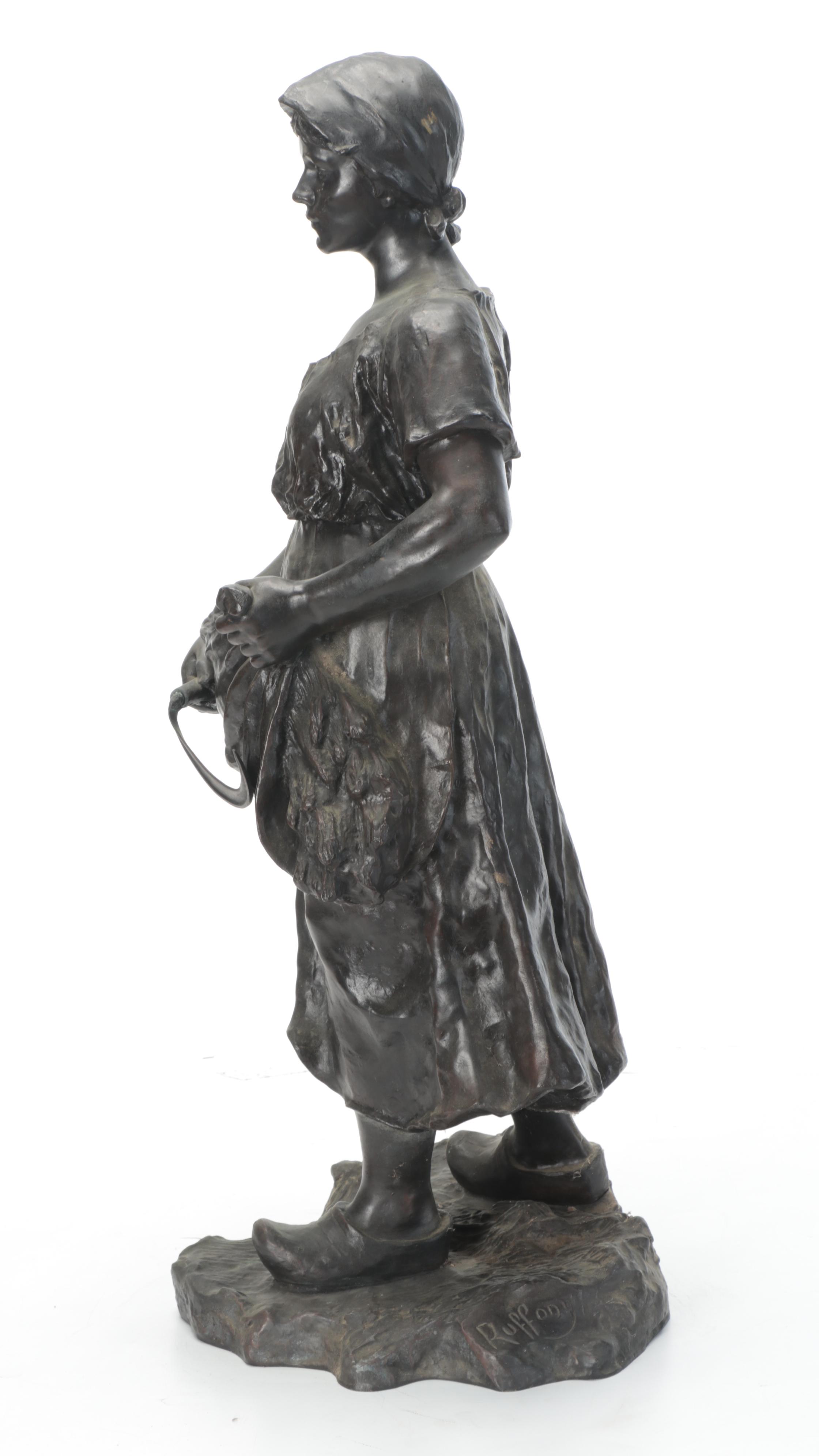 Ruffony Bronze Sculpture of a Harvester