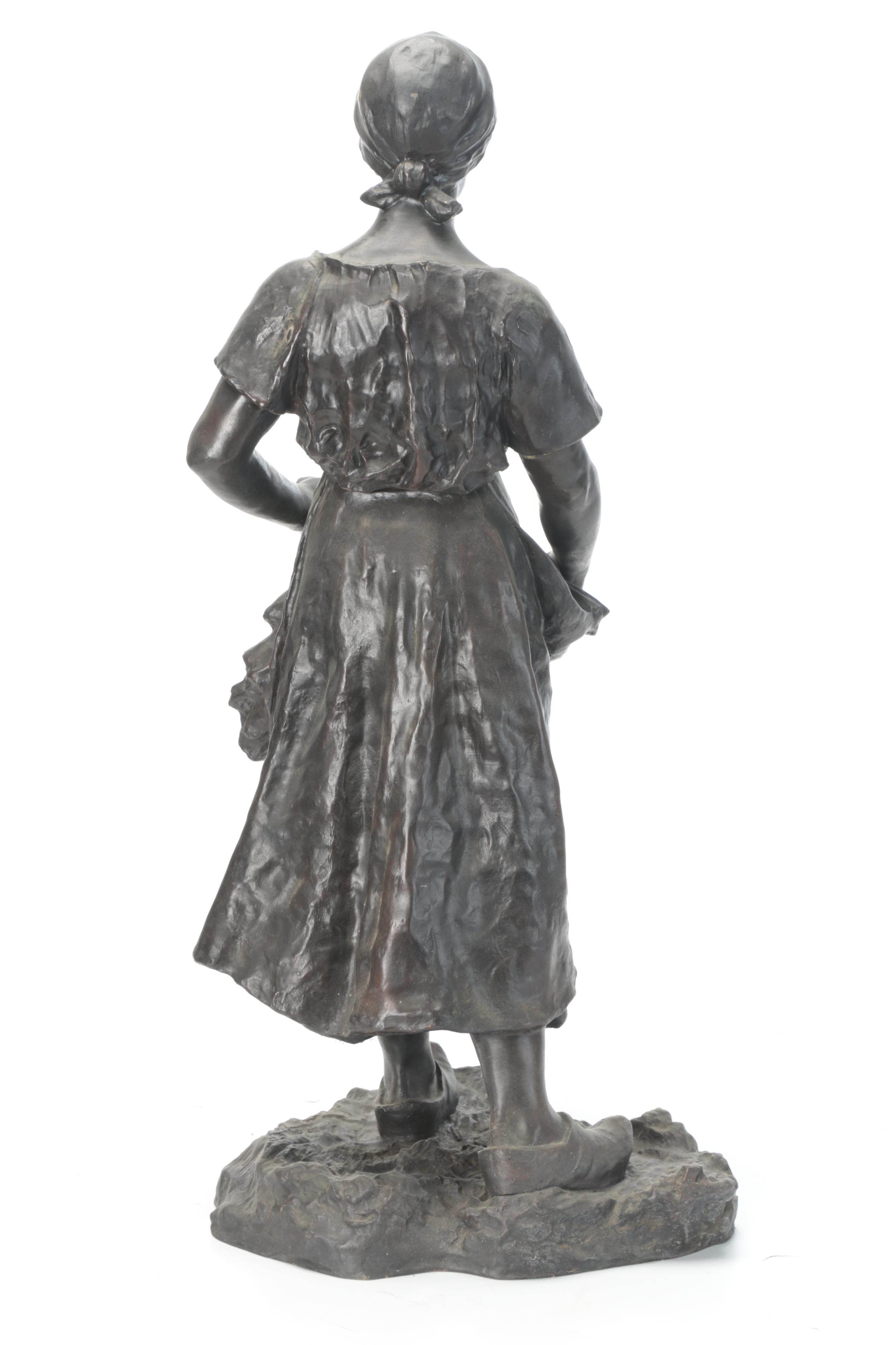 Ruffony Bronze Sculpture of a Harvester