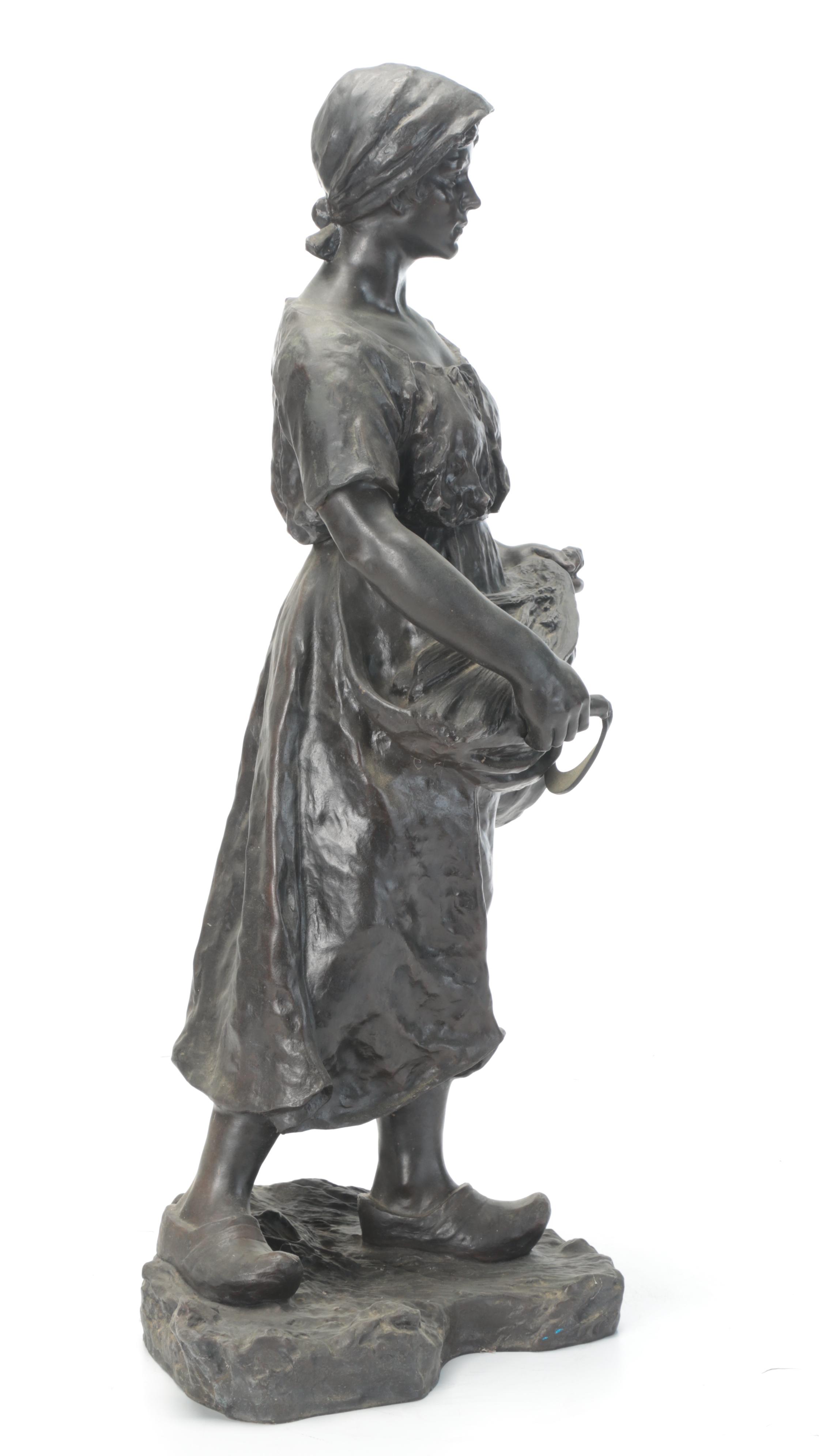 Ruffony Bronze Sculpture of a Harvester