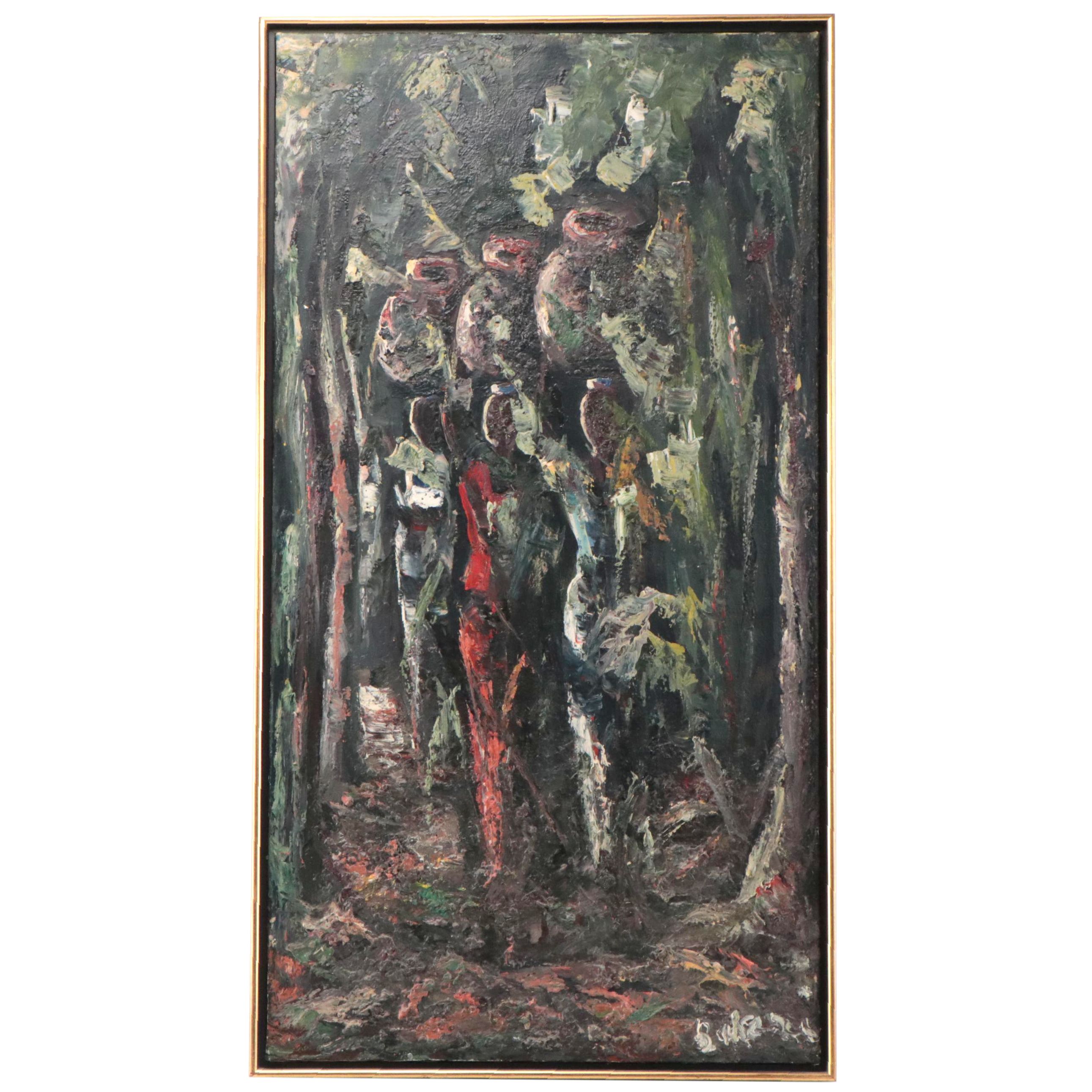 Abstract Expressionistic Style Oil Painting