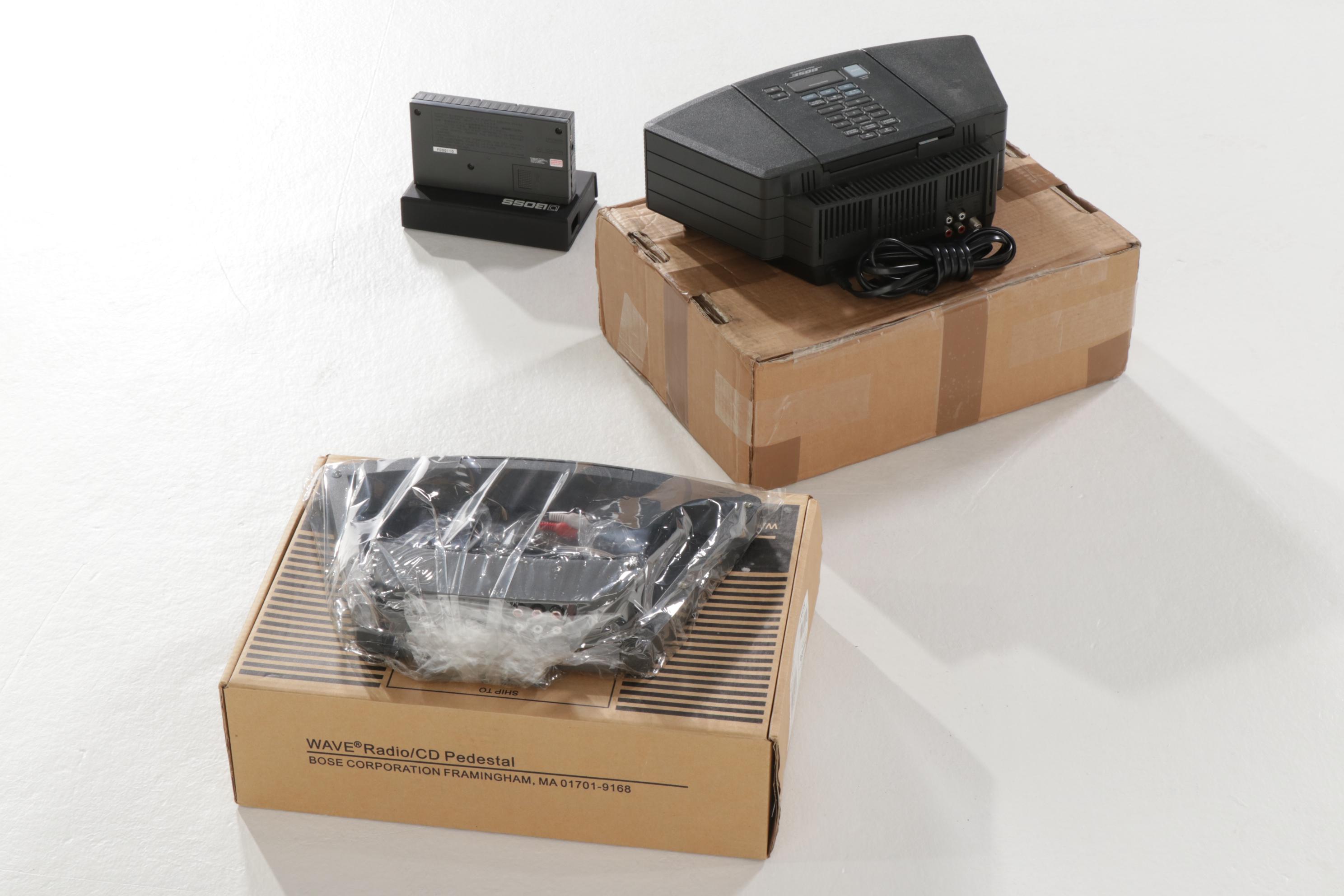 Bose Wave Radio and CD Player With Pedestal and Boss Dr Beat Metronome