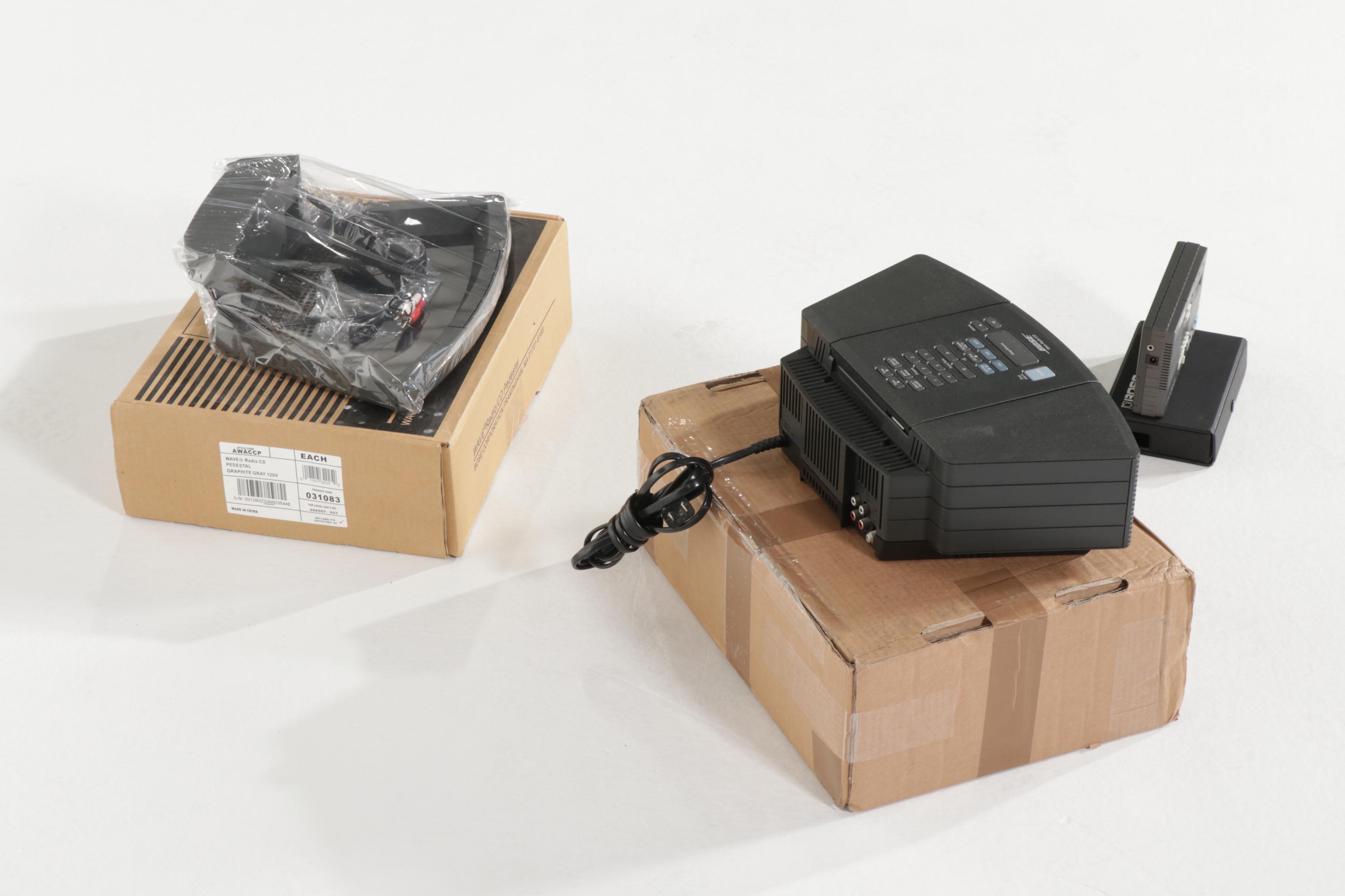 Bose Wave Radio and CD Player With Pedestal and Boss Dr Beat Metronome