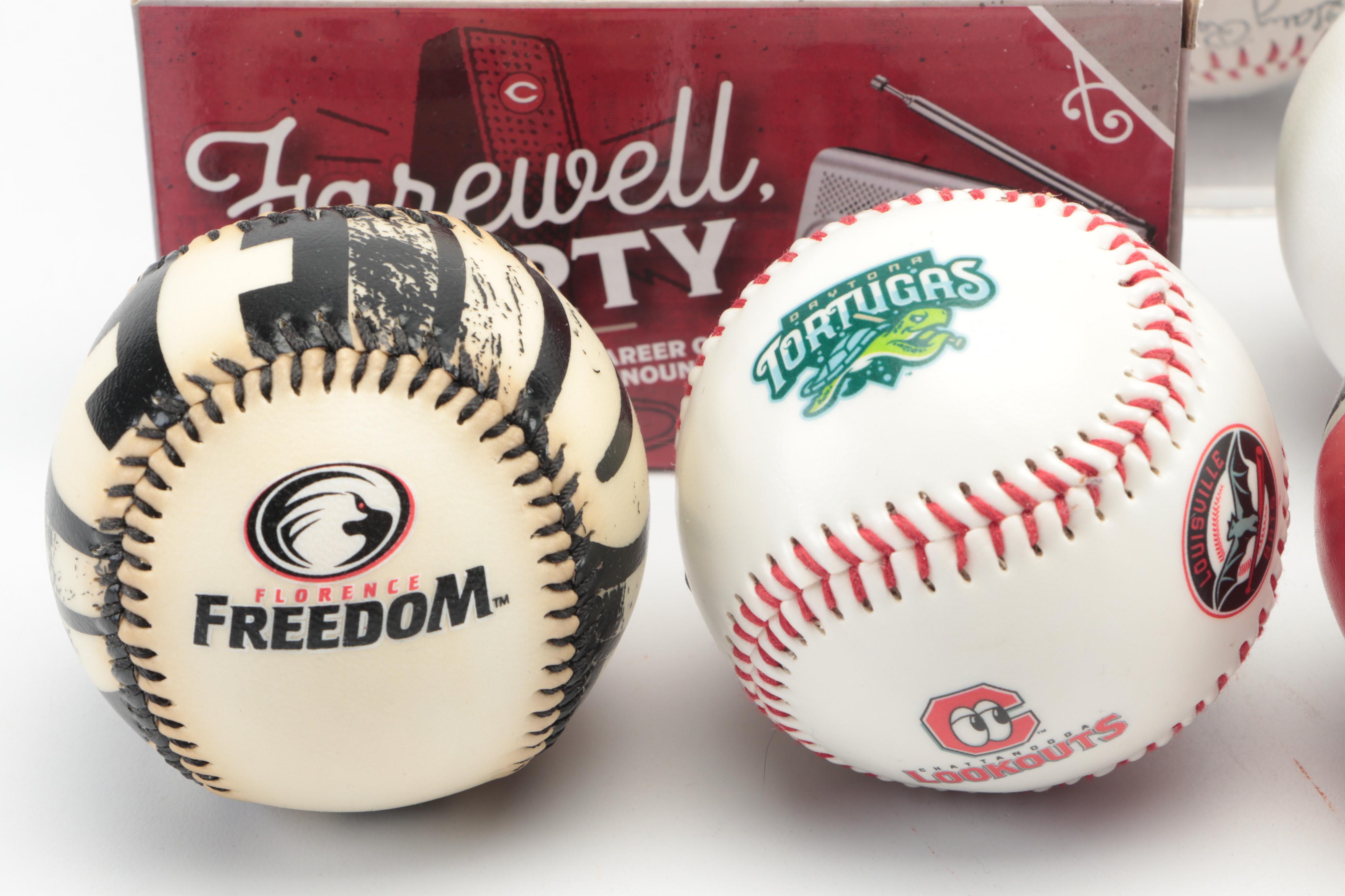 Facsimile Signed Baseballs with Marty Brennaman Themed Radio, and More