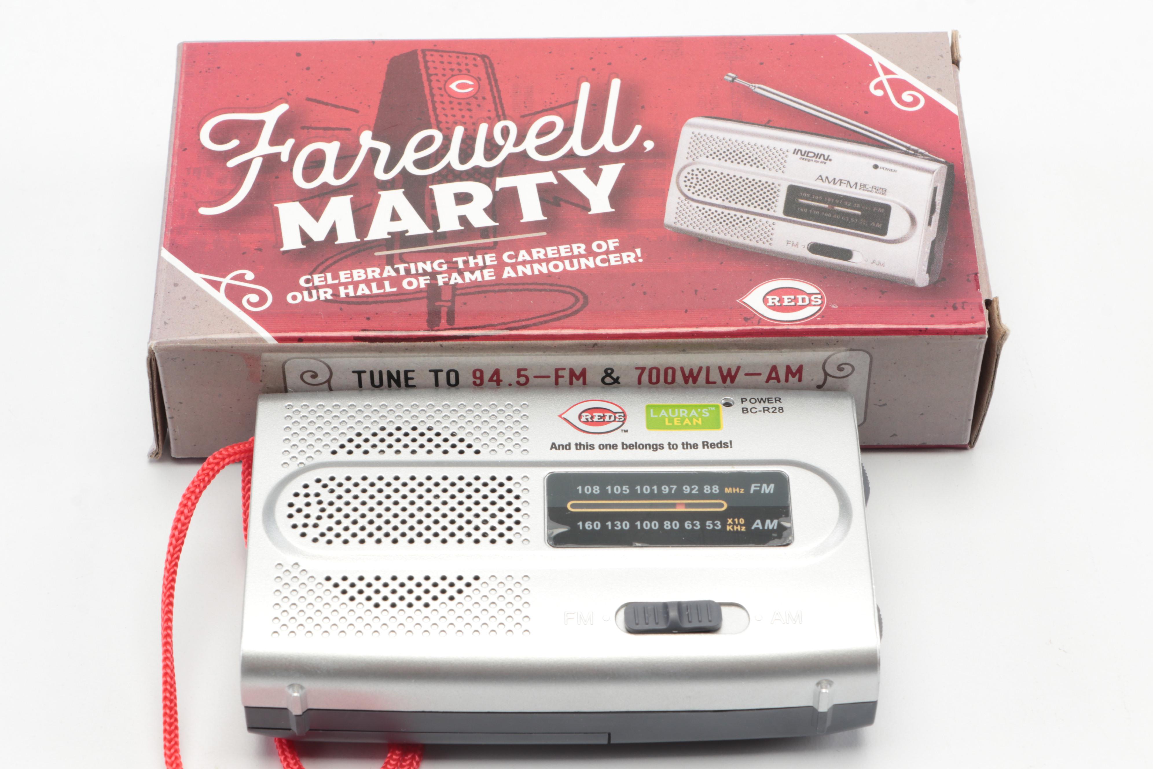 Facsimile Signed Baseballs with Marty Brennaman Themed Radio, and More