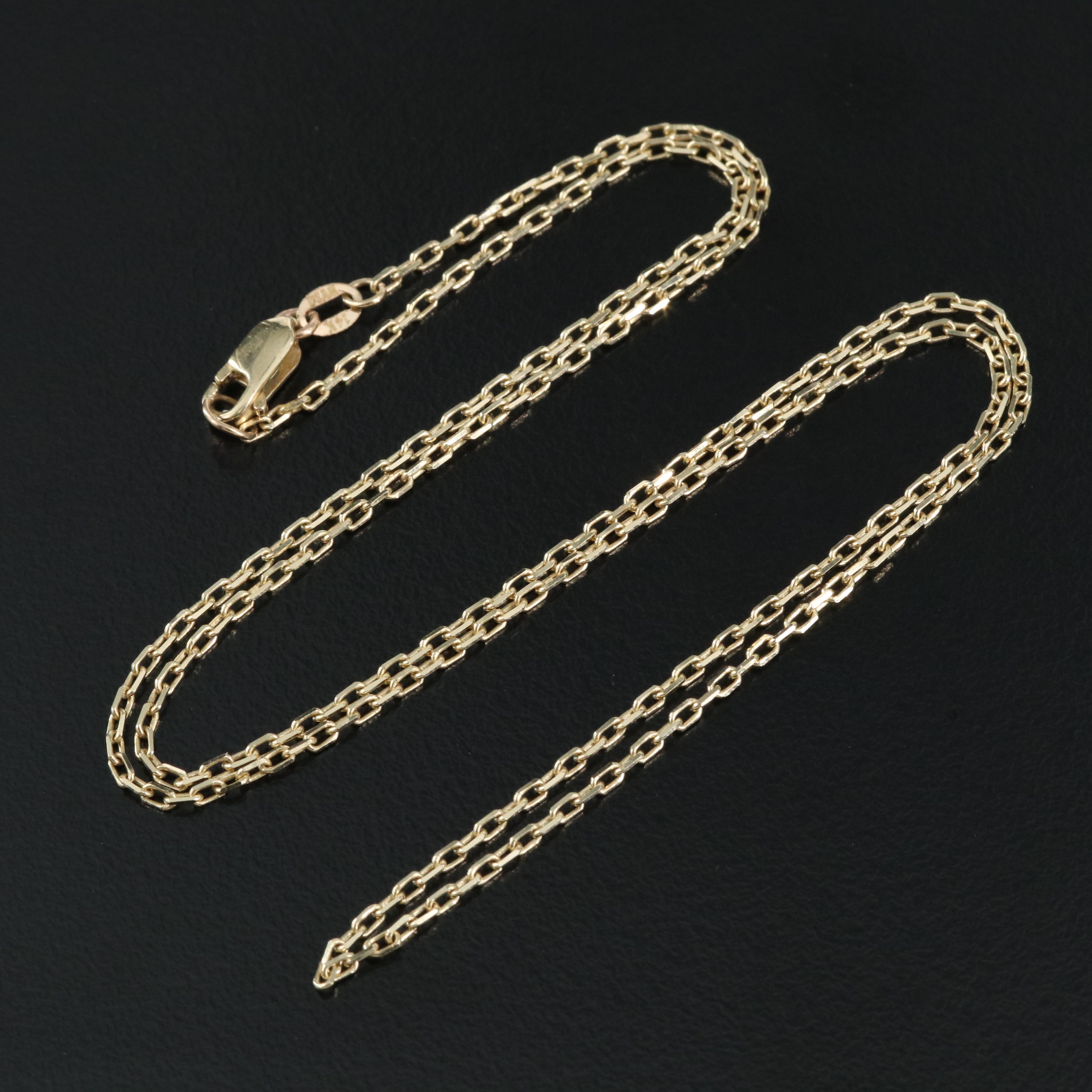 14K Cable Link Necklace