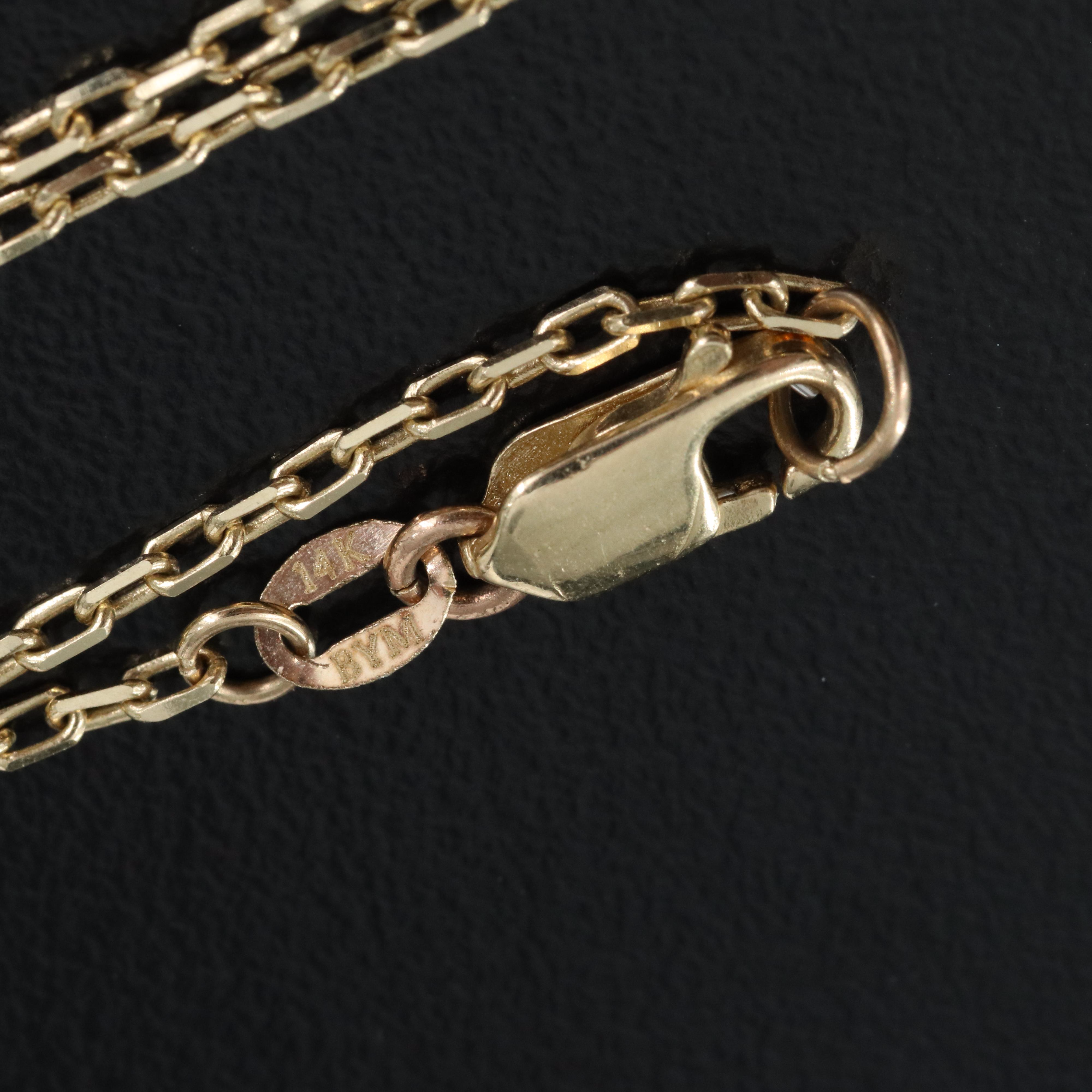 14K Cable Link Necklace