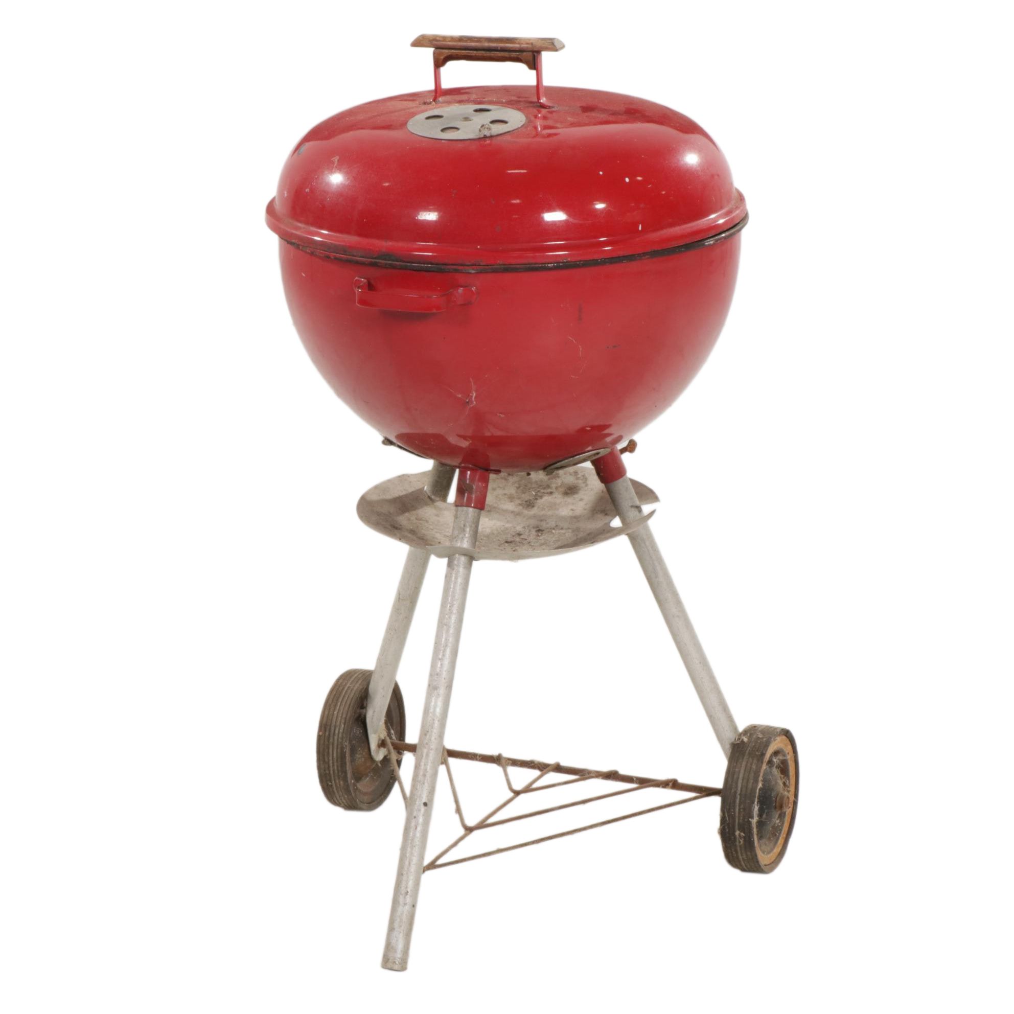 Weber Red Enameled "Bar-B-Q-Kettle" Charcoal Grill