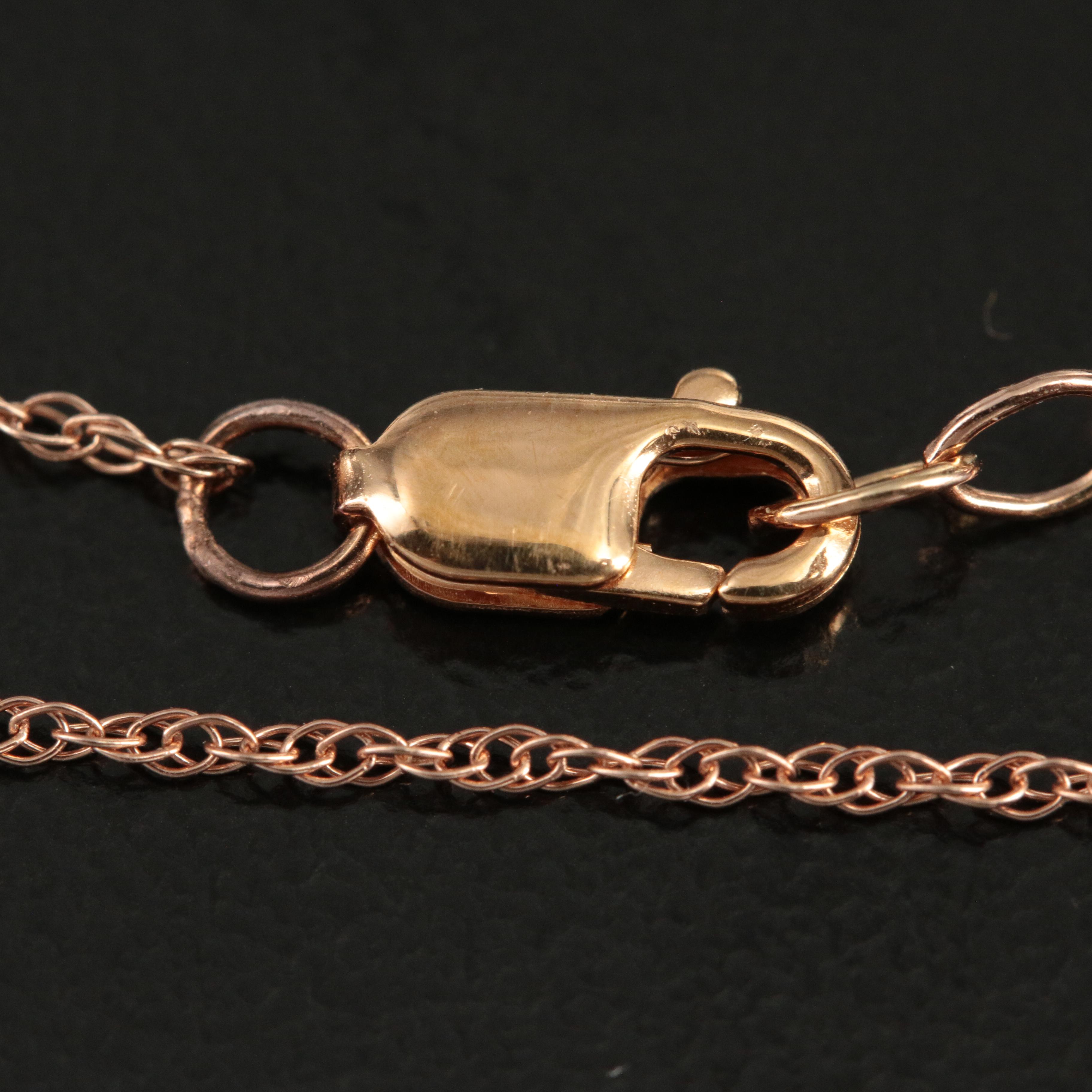 10K Rose Gold Ruby Heart Bracelet