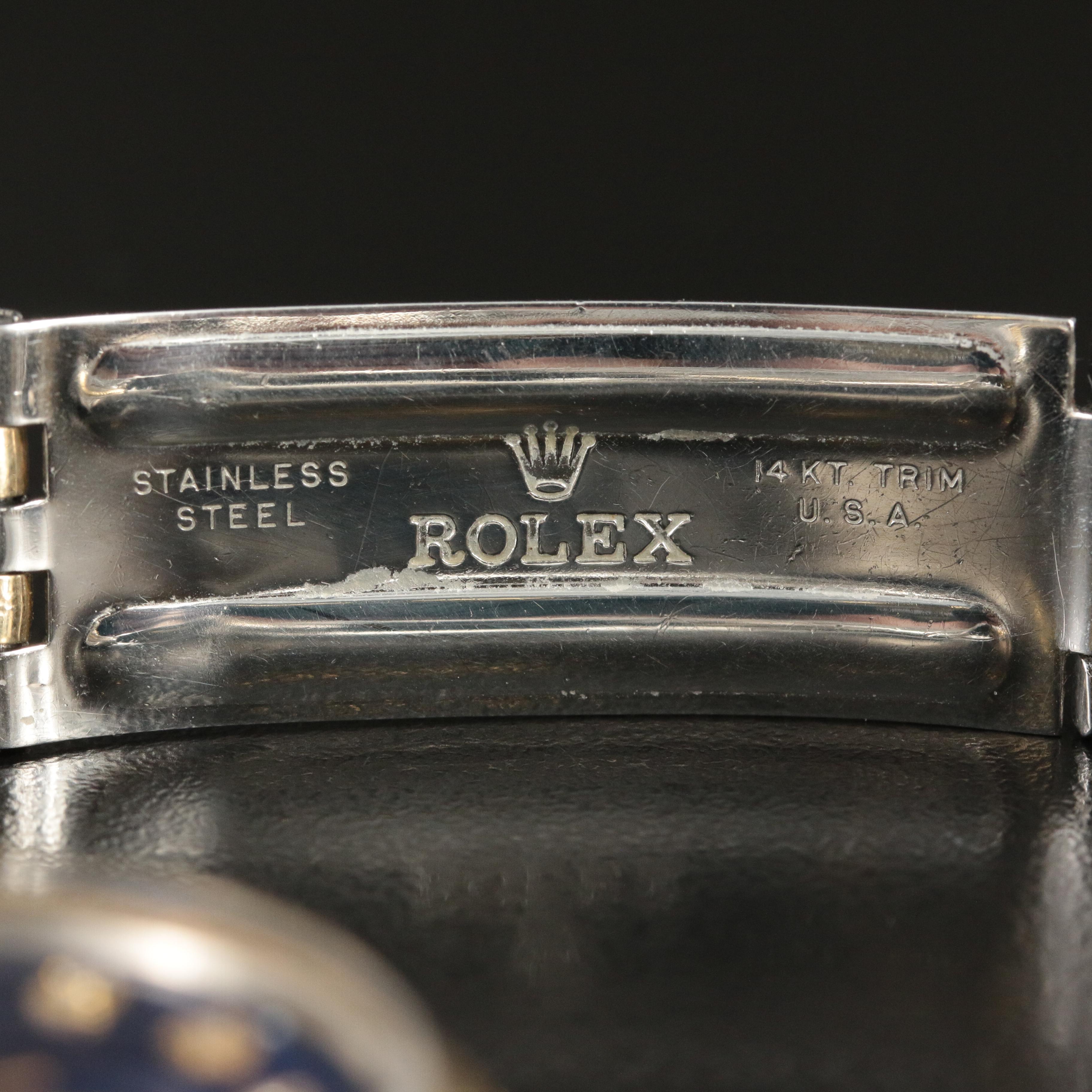 1969 Rolex Blue Custom Diamond Dial Datejust Watch