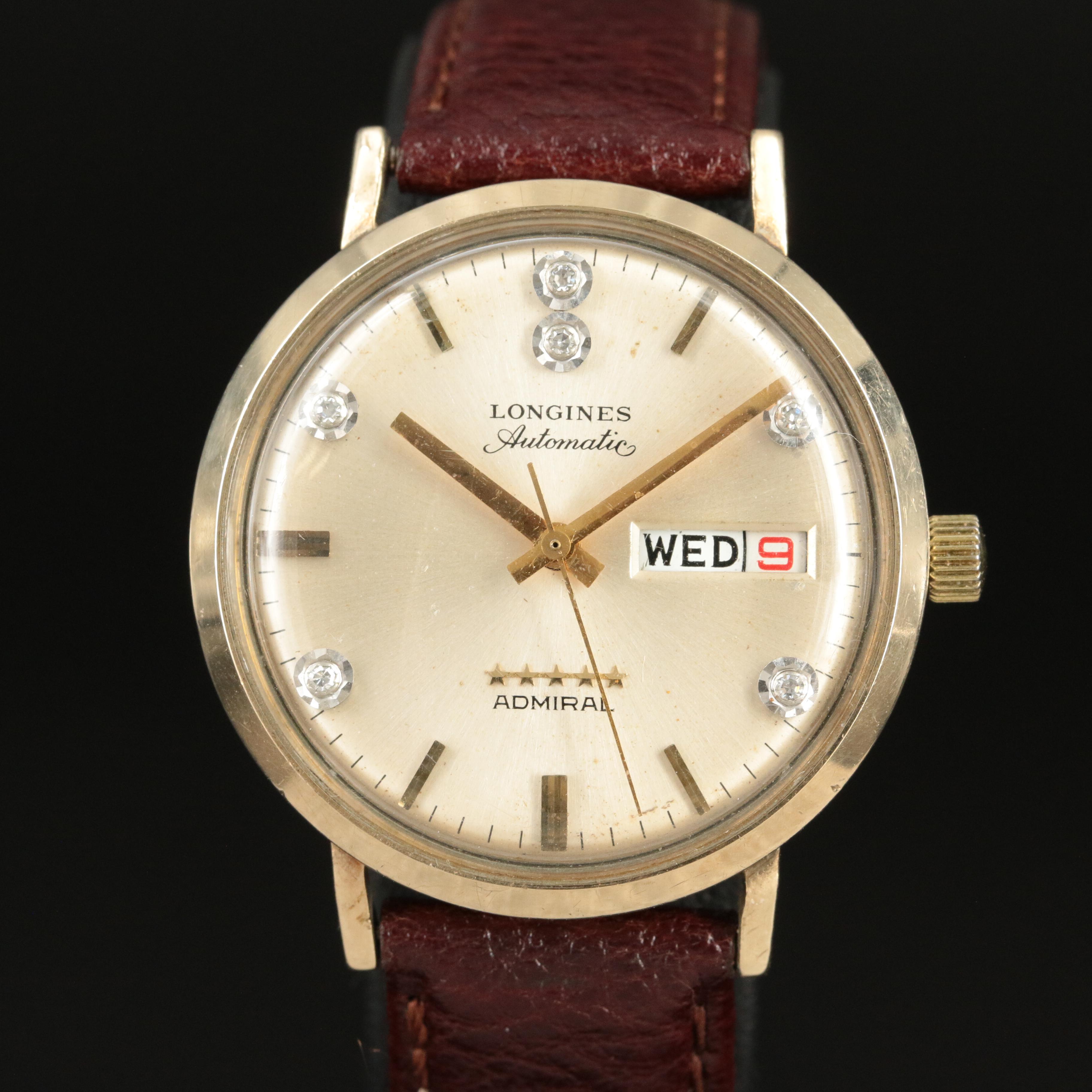 Longine 5 Star Admiral Diamond Dial, Day/Date Automatic Watch