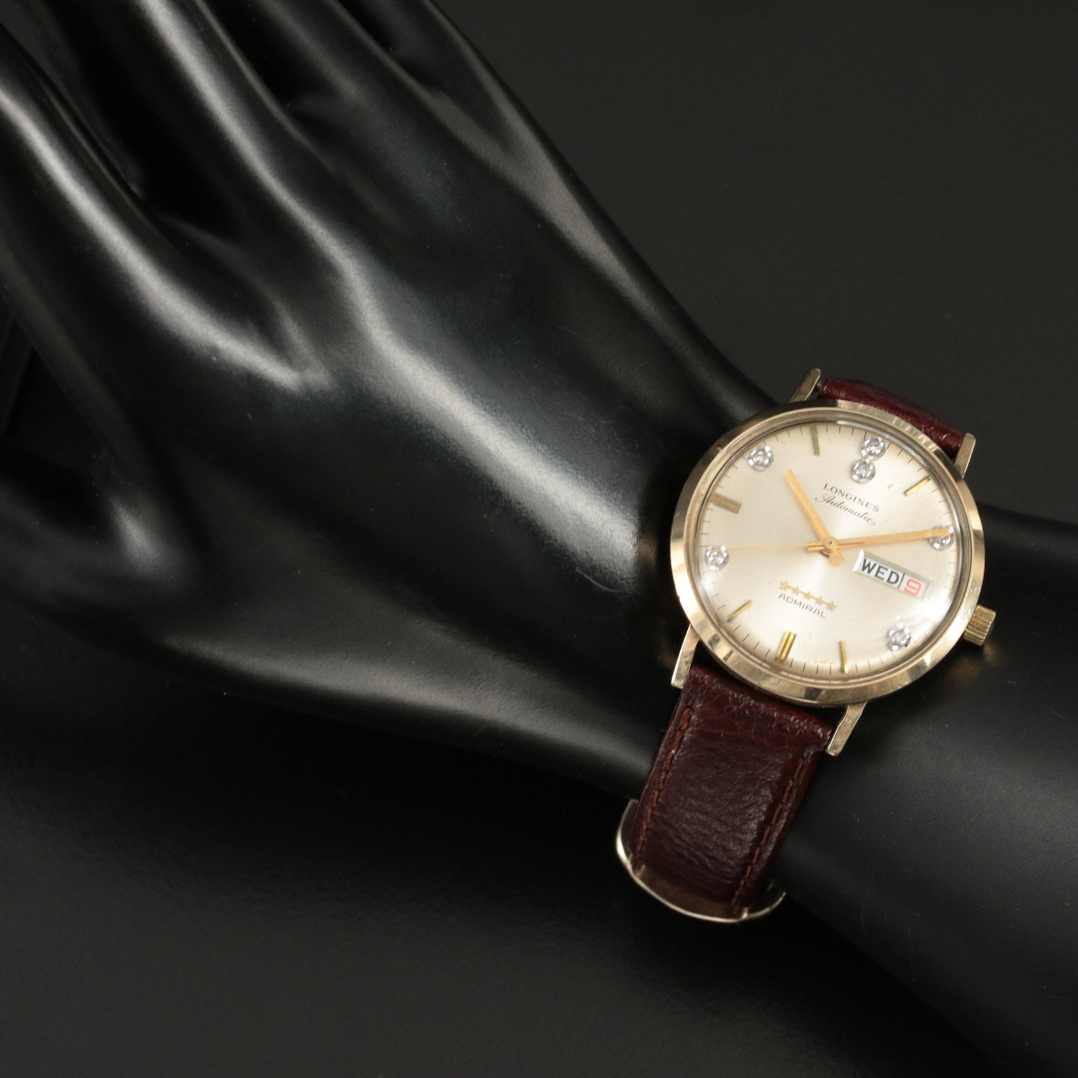 Longine 5 Star Admiral Diamond Dial, Day/Date Automatic Watch