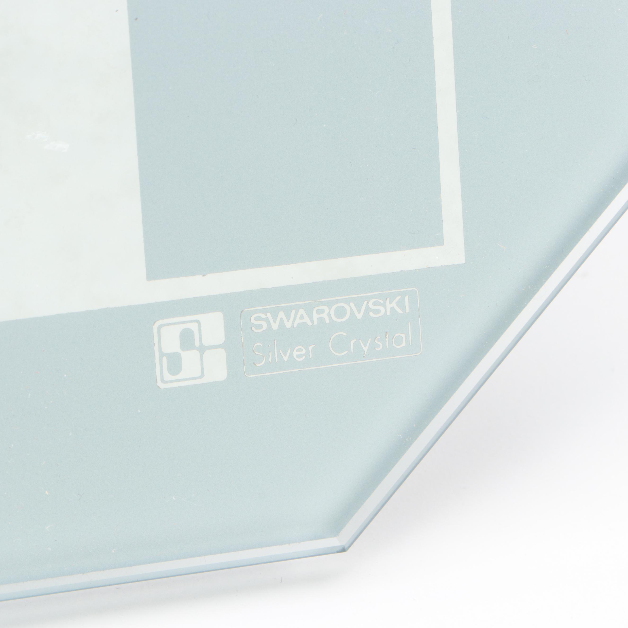 Swarovski "Silver Crystal" Chess Set Game Board and Pieces