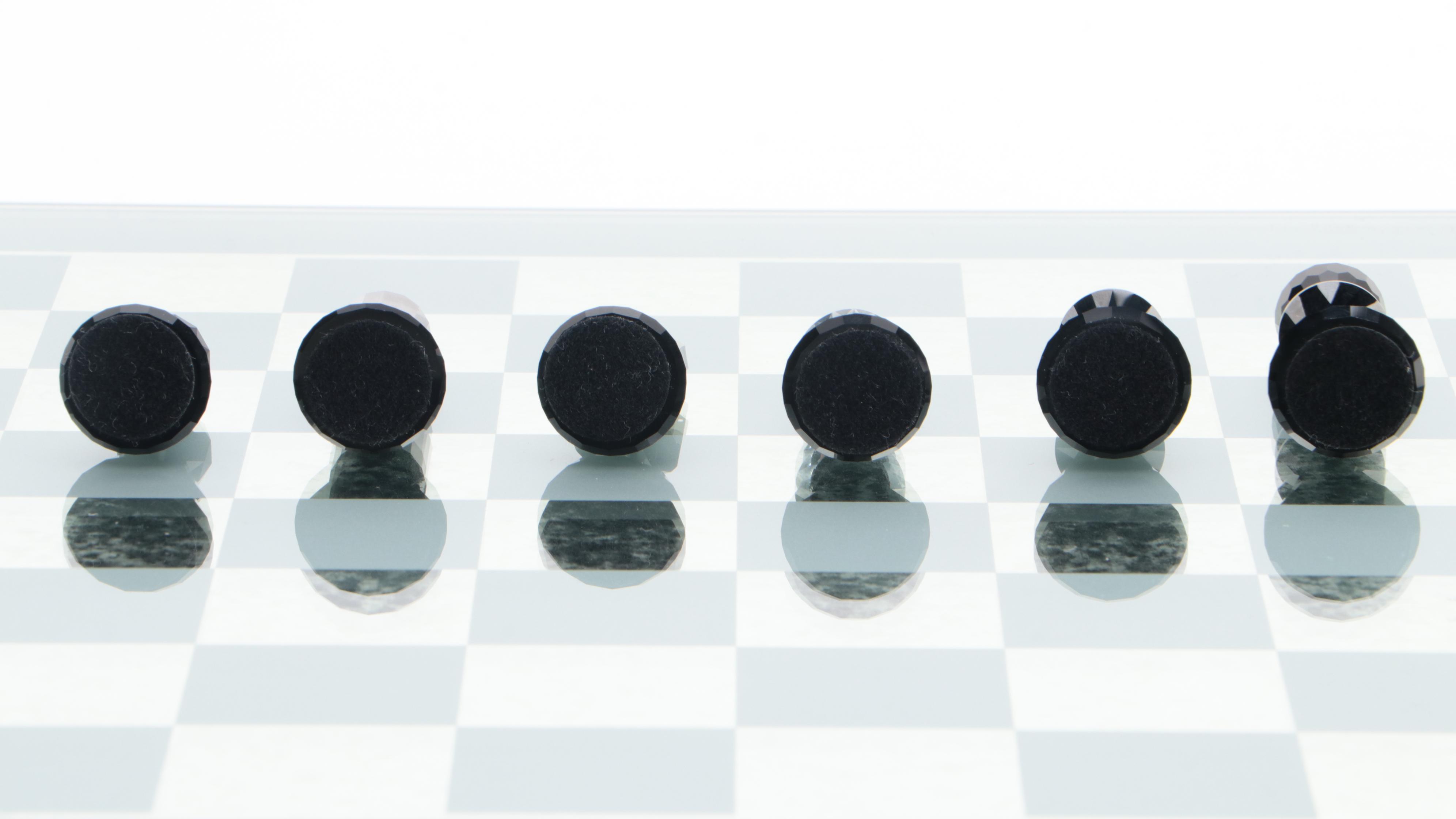 Swarovski "Silver Crystal" Chess Set Game Board and Pieces