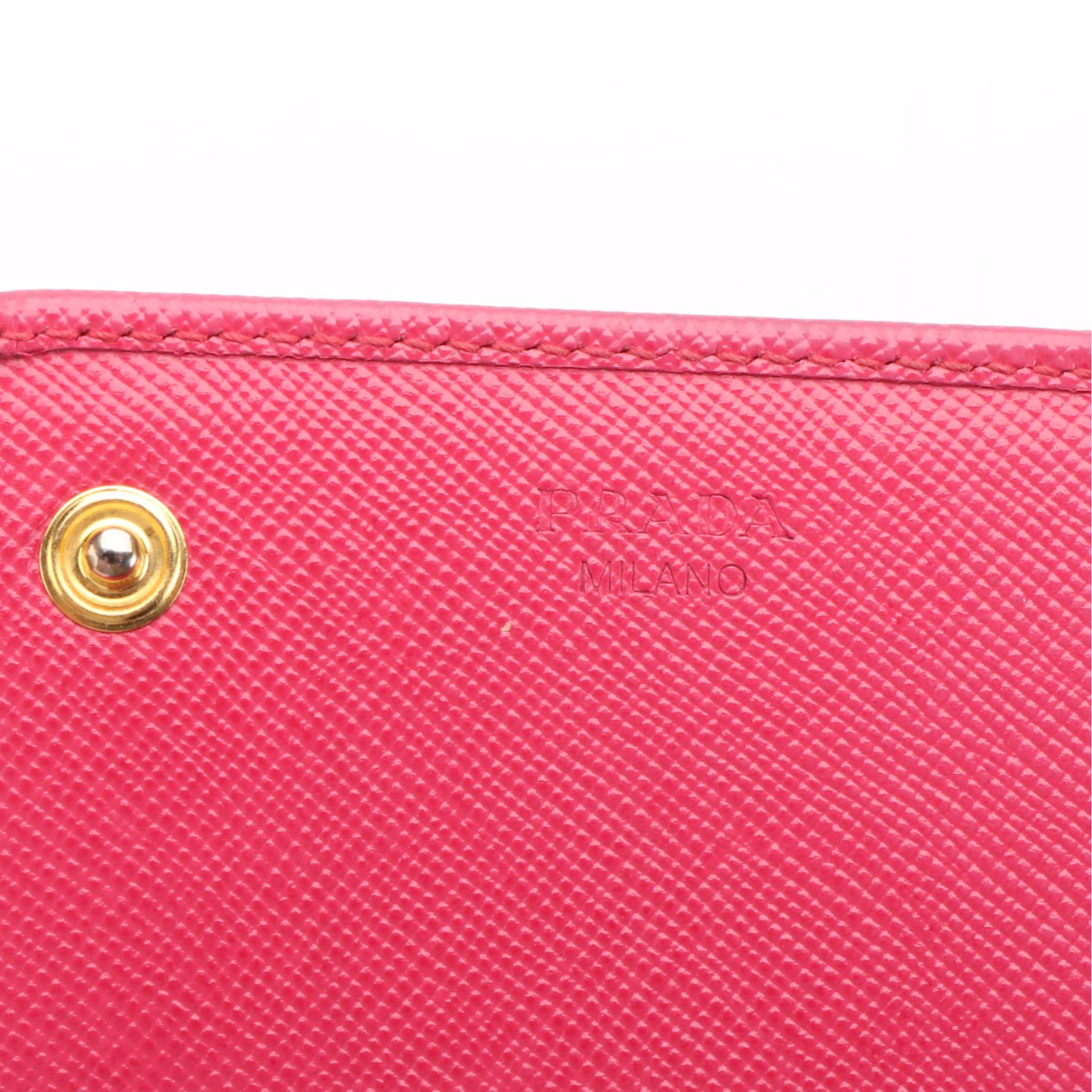Prada Long Wallet in Pink Saffiano Leather