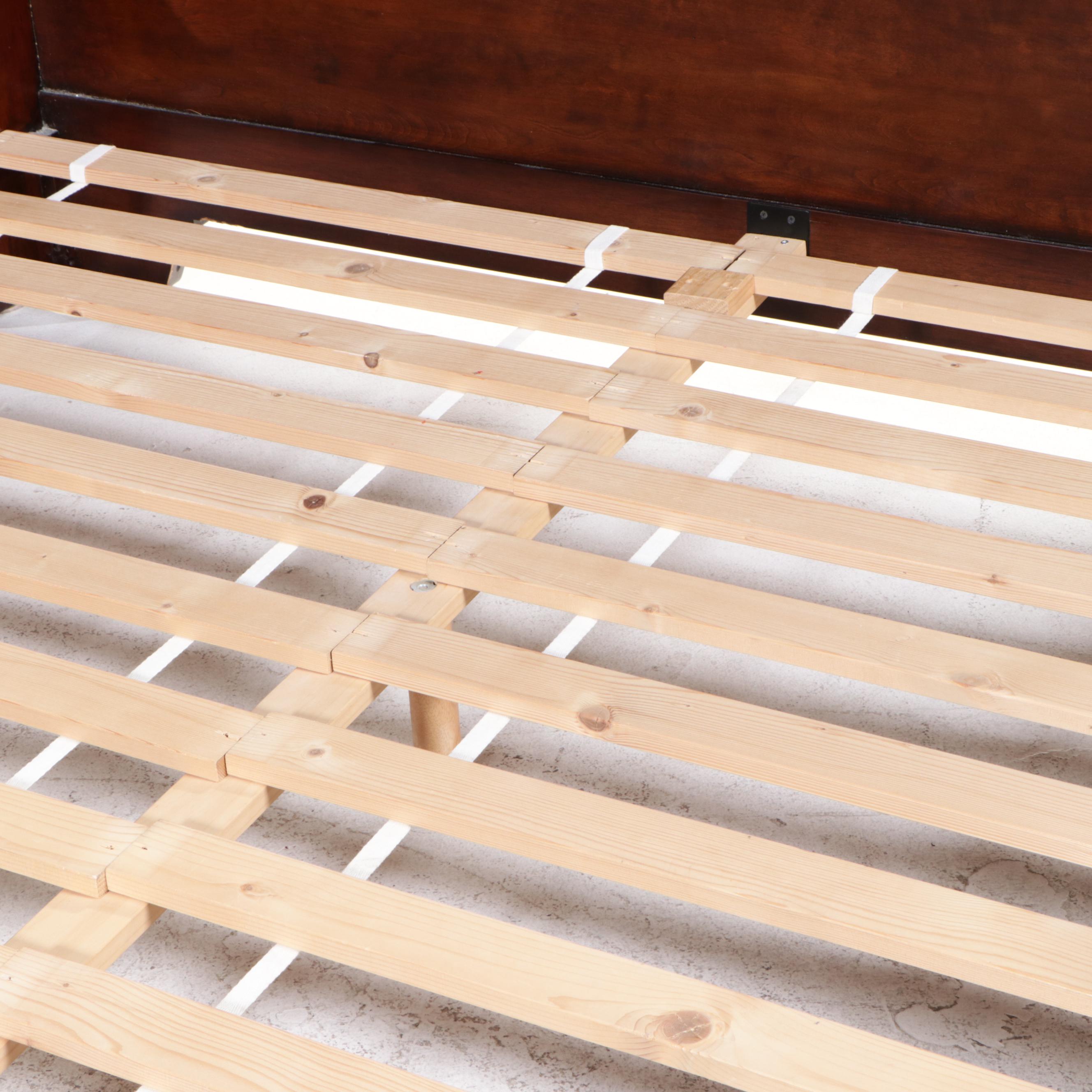 Pottery Barn "Anna" Louis Philippe Style Mahogany-Stained King Size Sleigh Bed