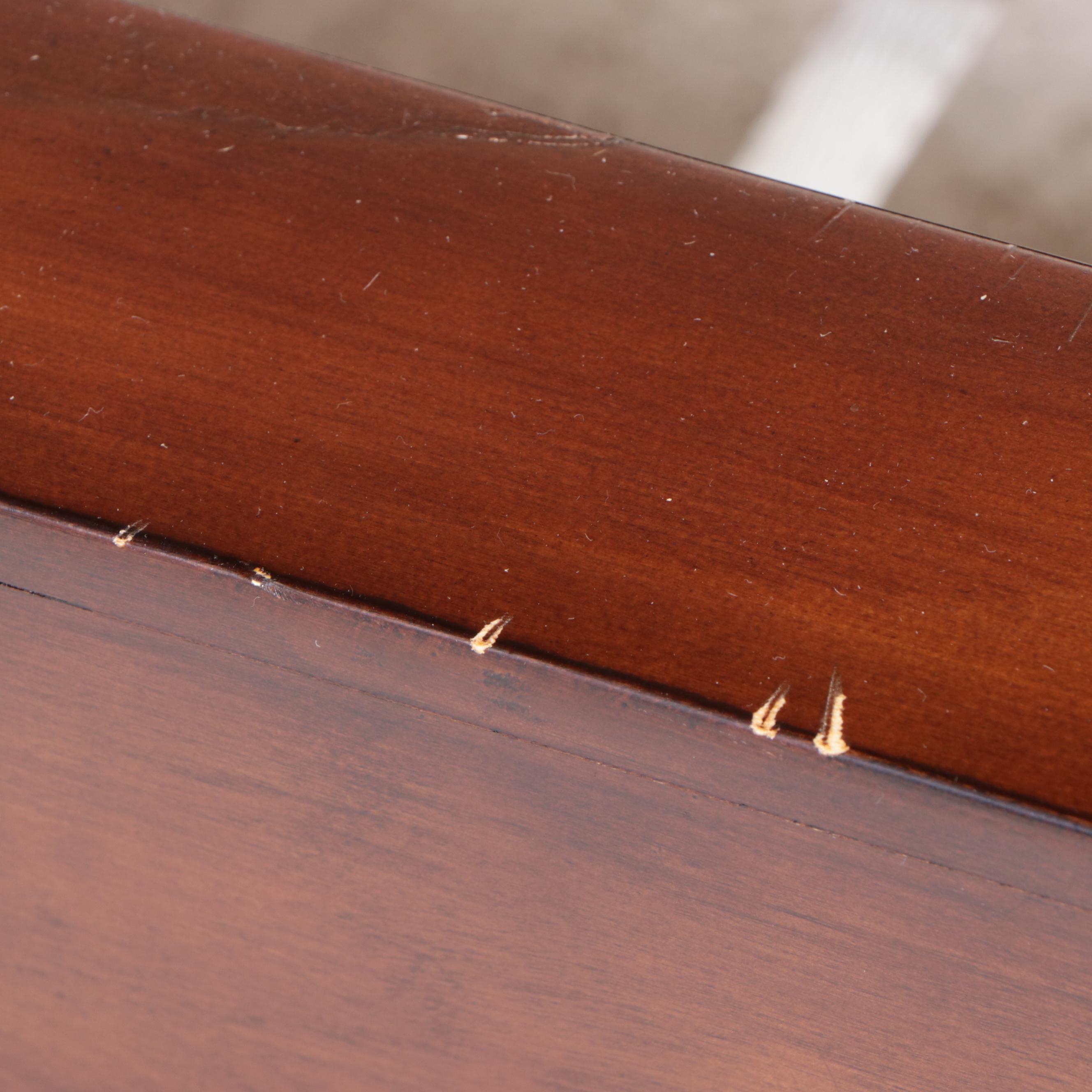 Pottery Barn "Anna" Louis Philippe Style Mahogany-Stained King Size Sleigh Bed