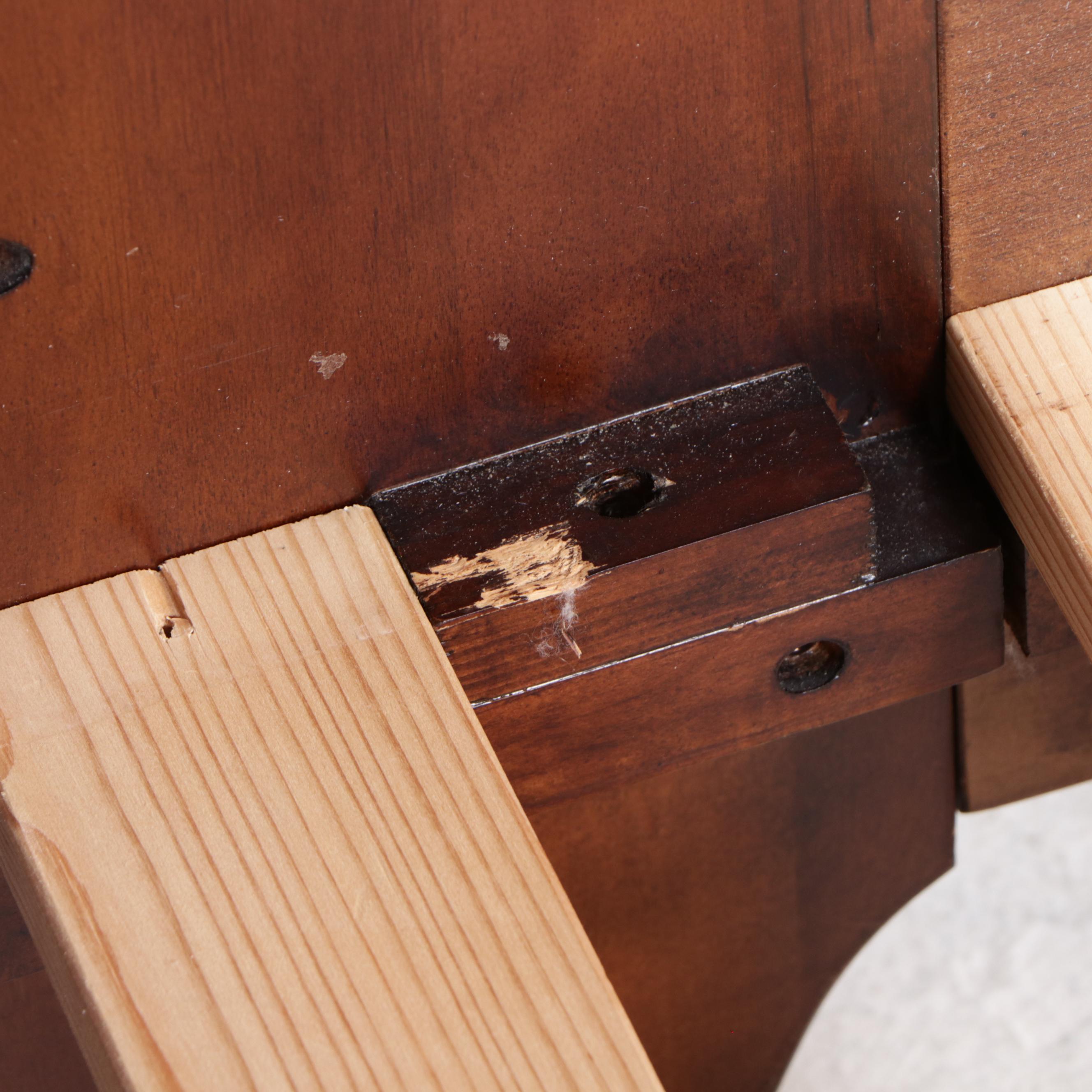 Pottery Barn "Anna" Louis Philippe Style Mahogany-Stained King Size Sleigh Bed