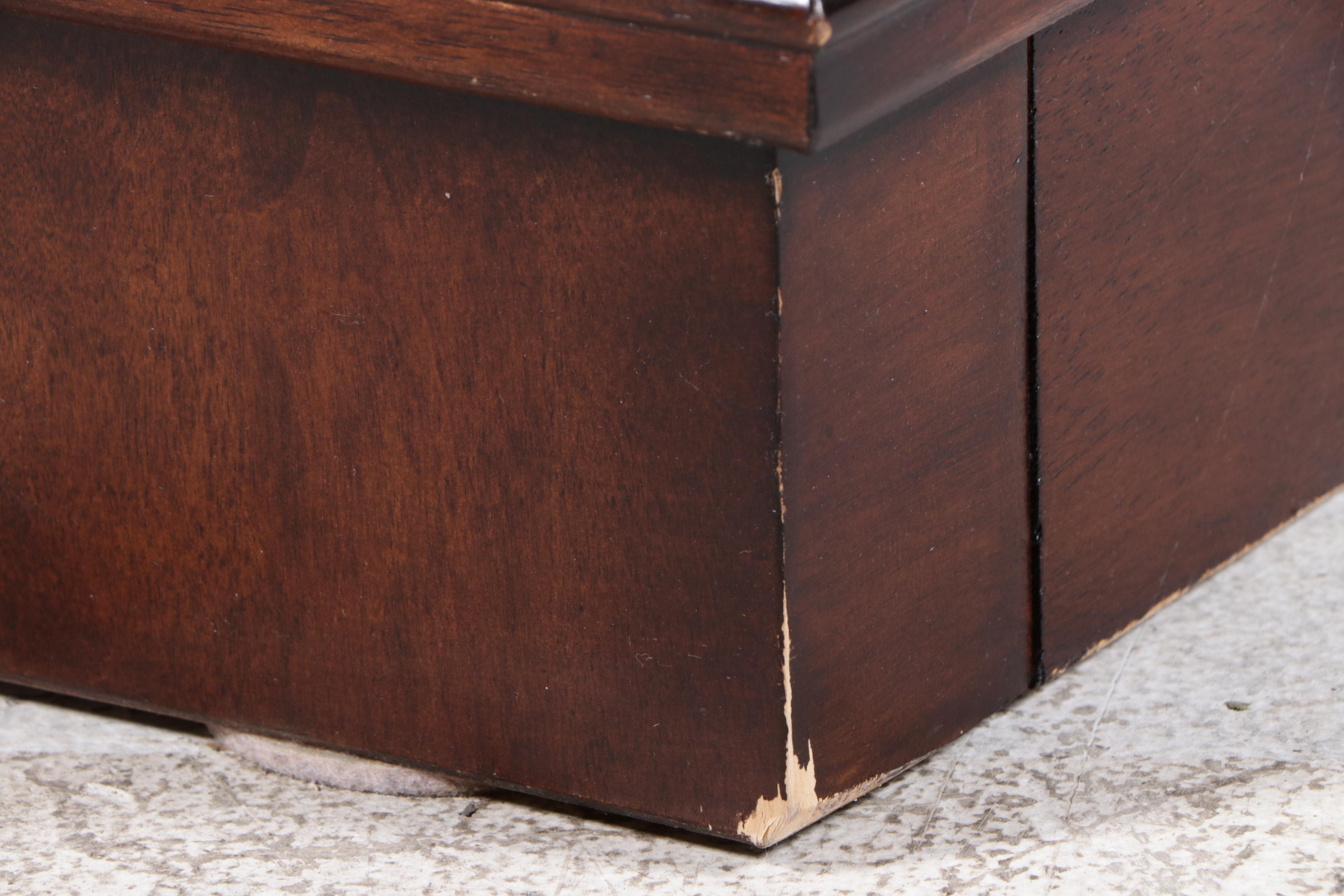 Pottery Barn "Anna" Louis Philippe Style Mahogany-Stained King Size Sleigh Bed