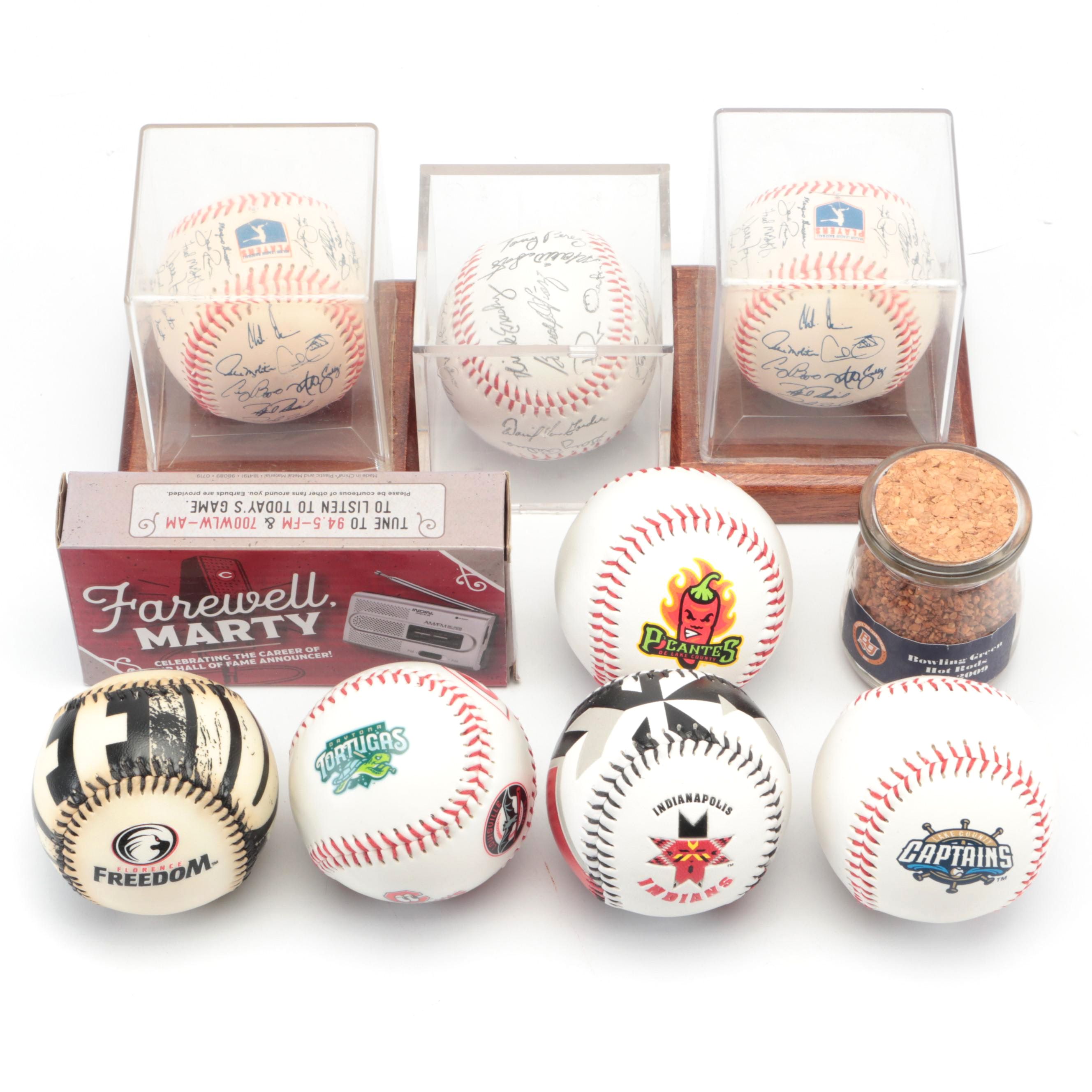 Facsimile Signed Baseballs with Marty Brennaman Themed Radio, and More