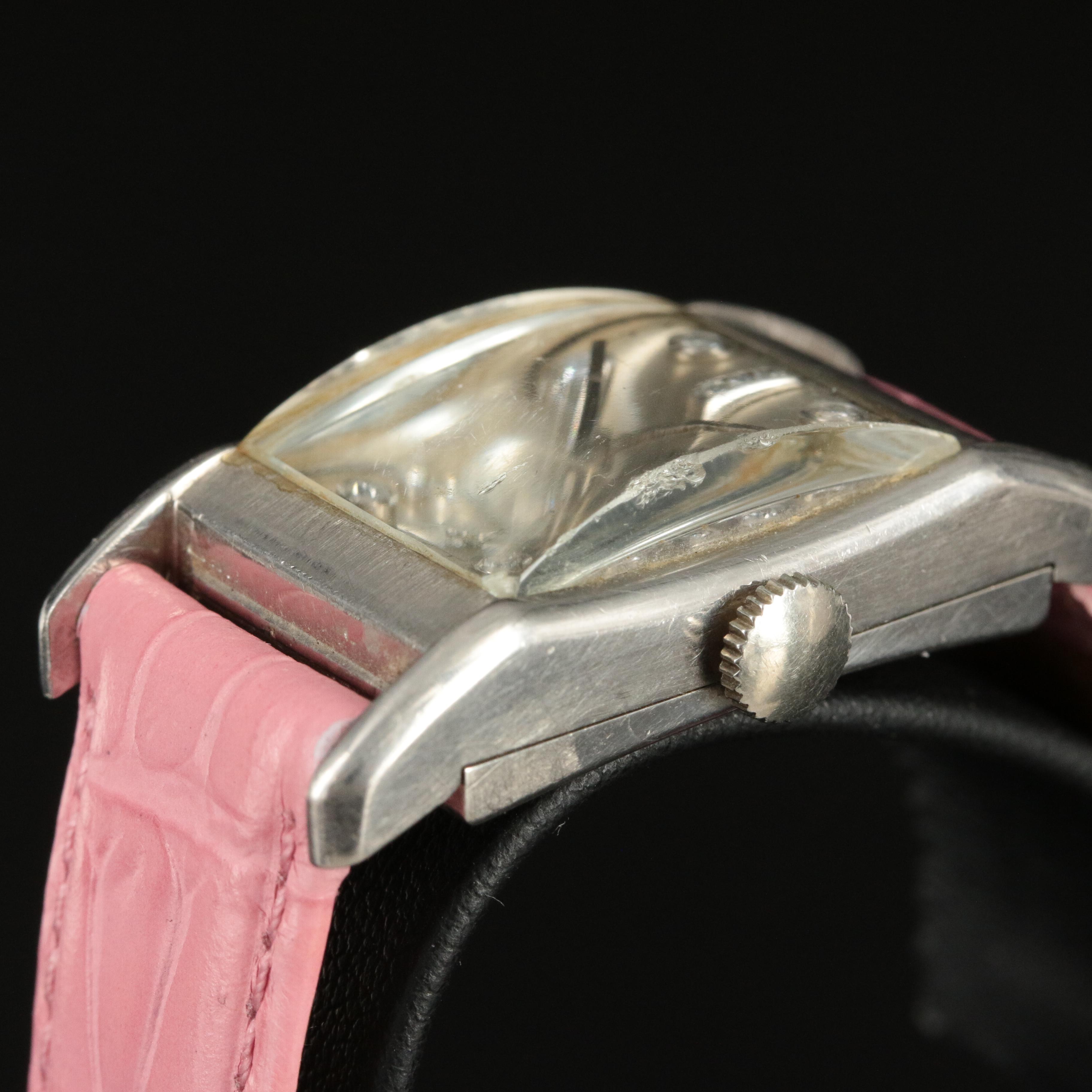 Vintage Palladium Longines Diamond Dial Watch