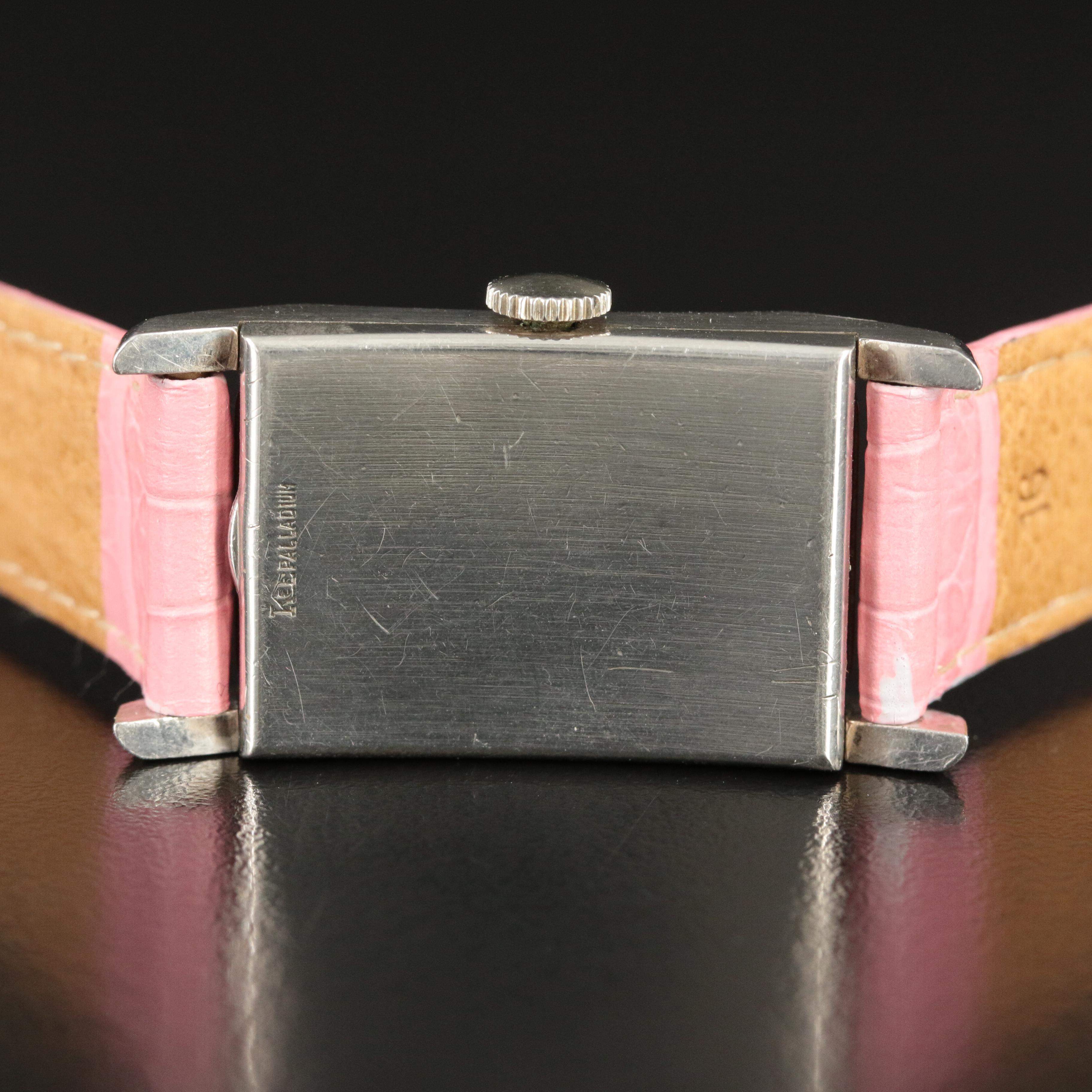 Vintage Palladium Longines Diamond Dial Watch