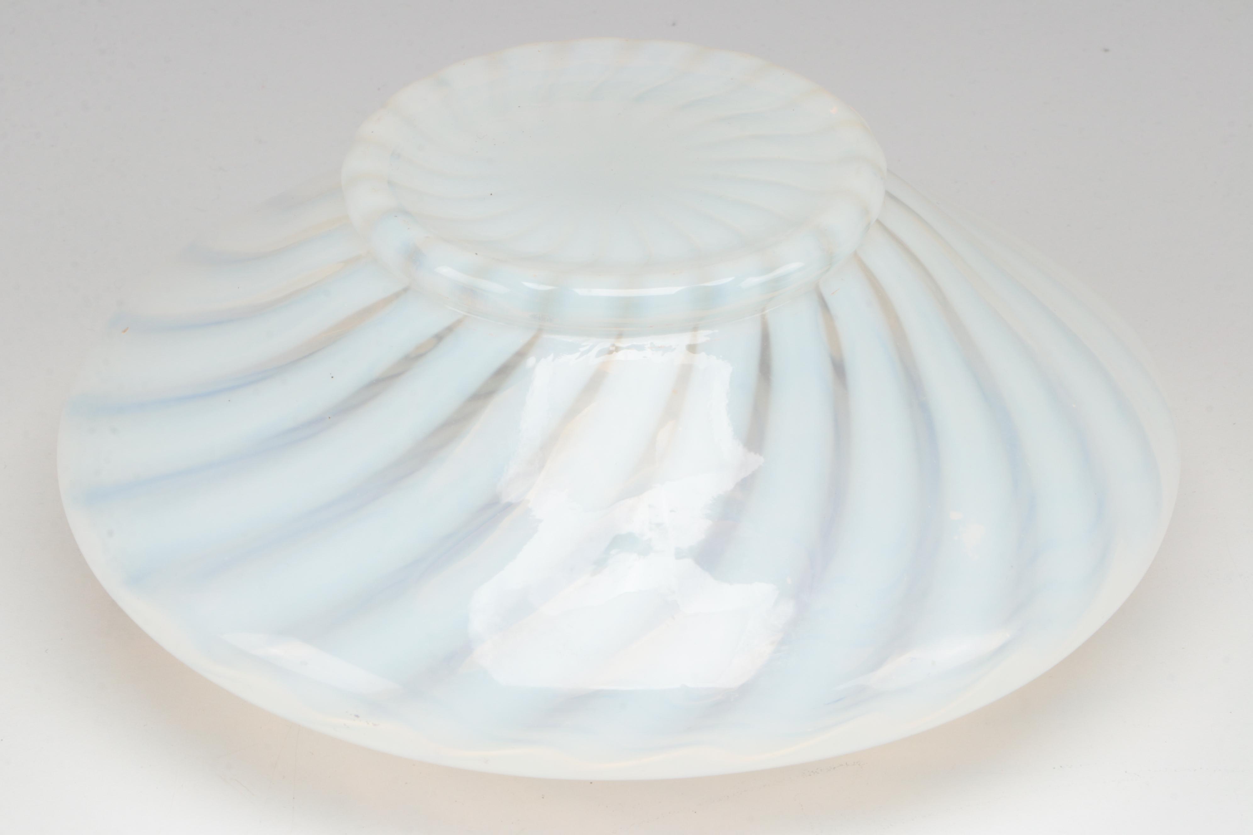 Opalescent Swirl, Cased Vaseline and Art Deco Style Art Glass Vases