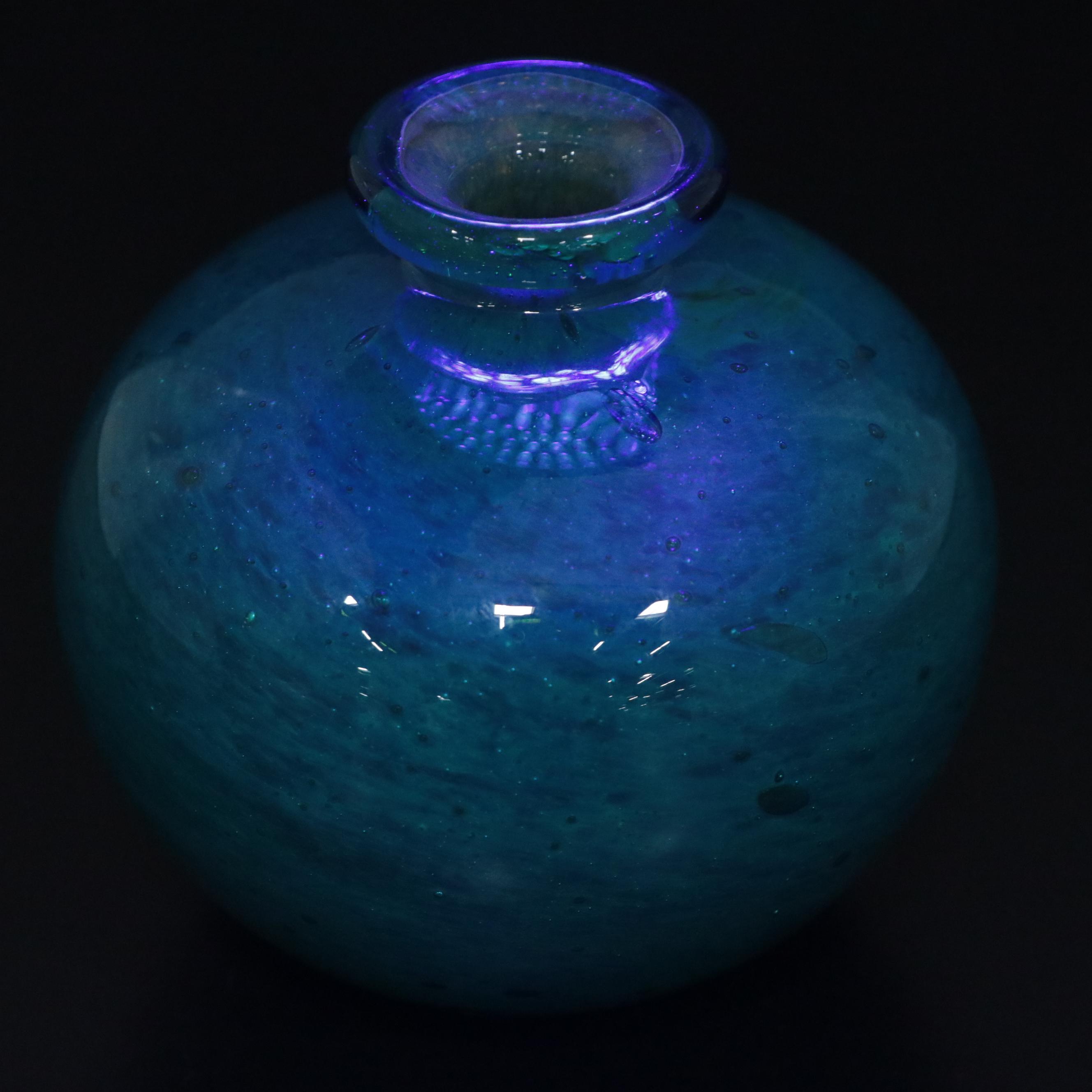 Opalescent Swirl, Cased Vaseline and Art Deco Style Art Glass Vases